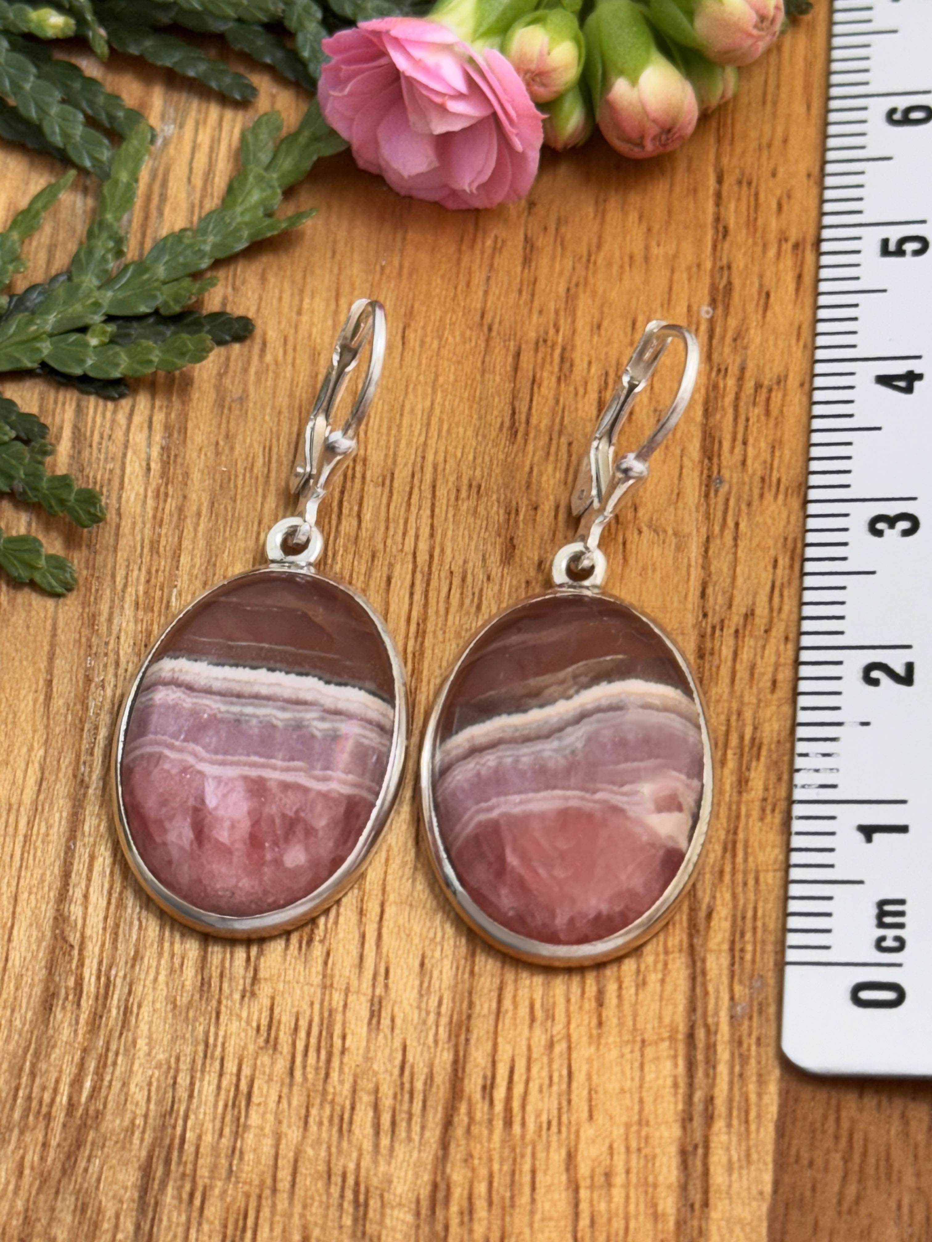 Rhodochrosite Earrings