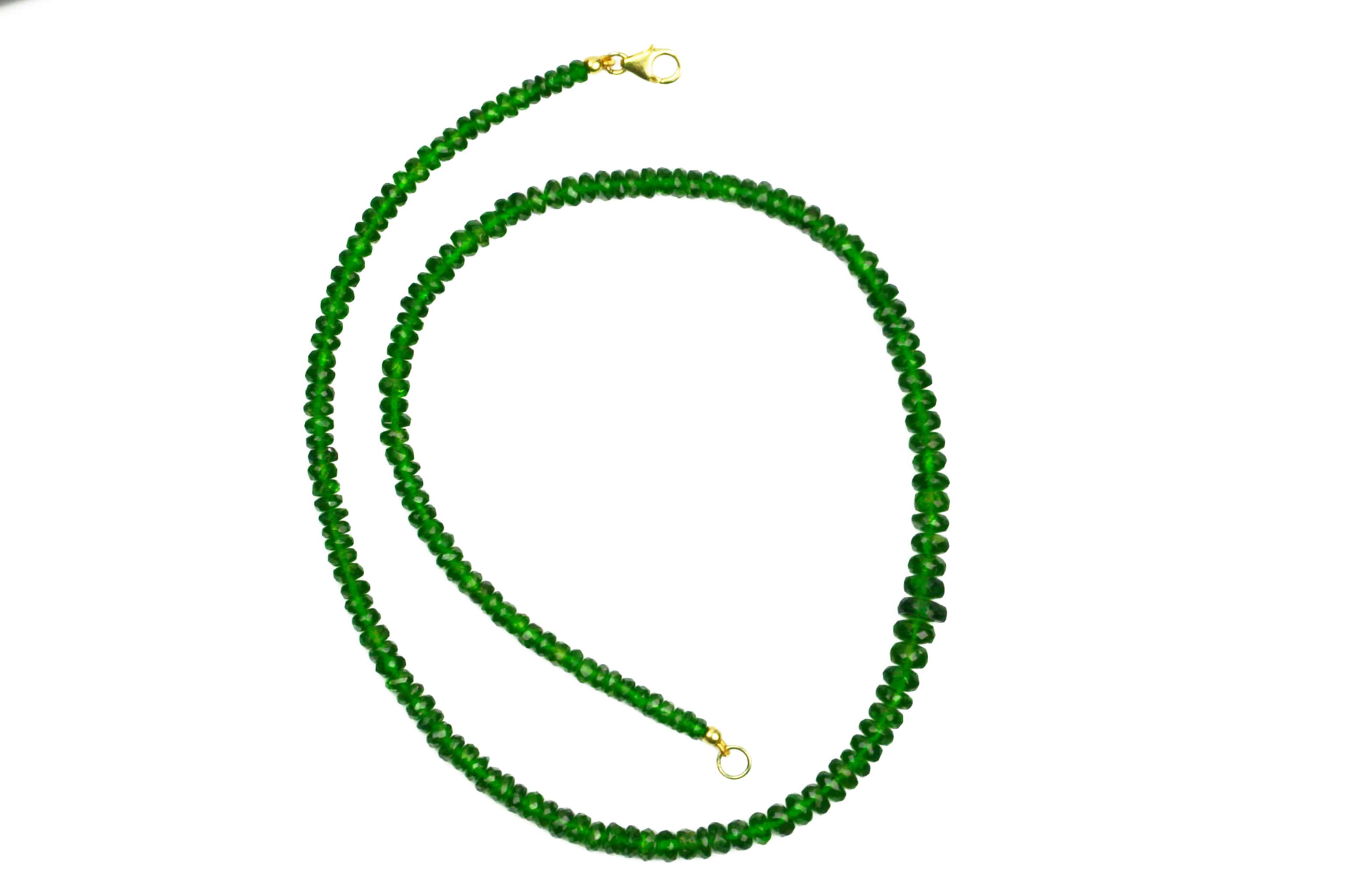 Chromodiopsid-kette-083 Chromodiopsid Kette facettiert