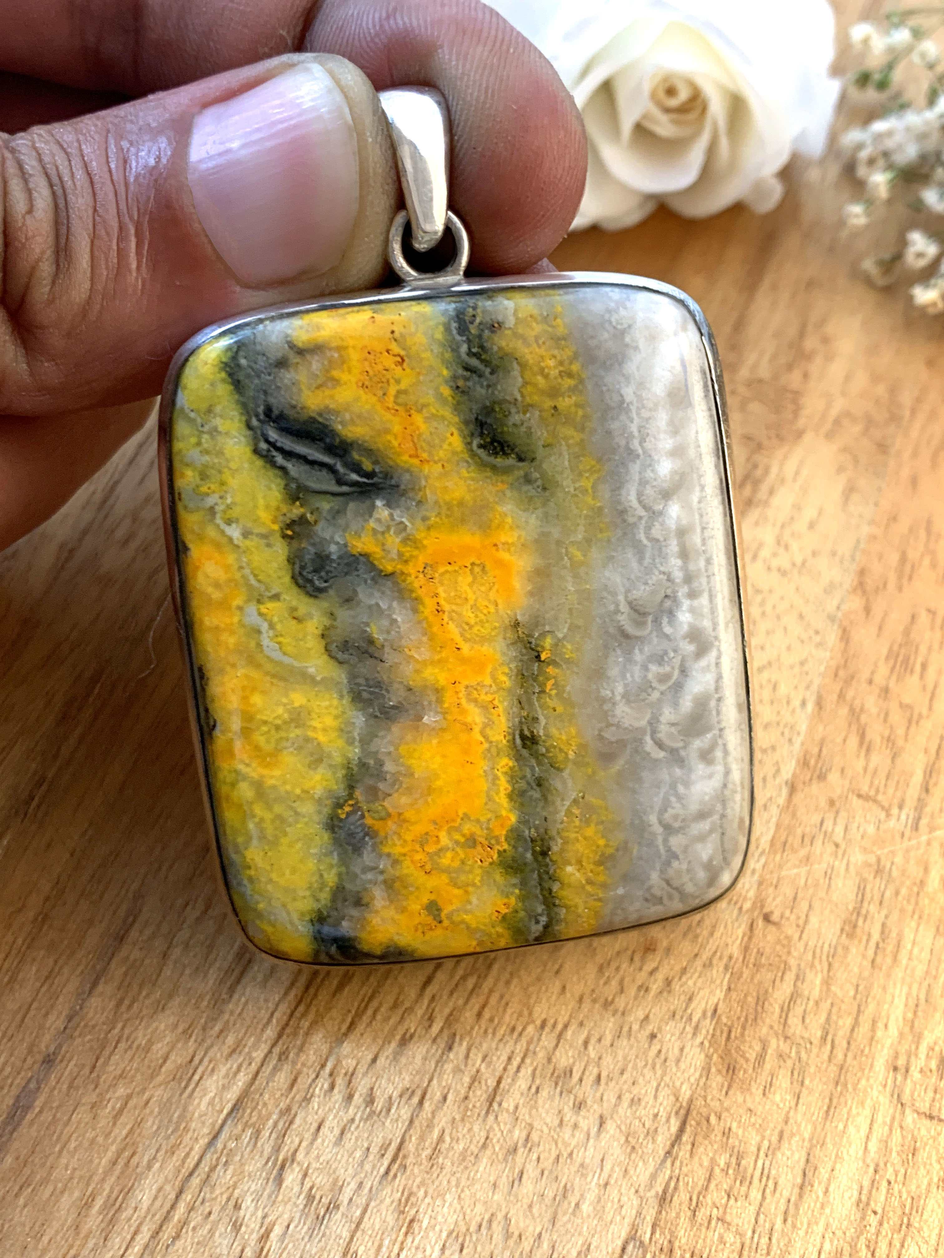 Bumblebee Jasper Pendant