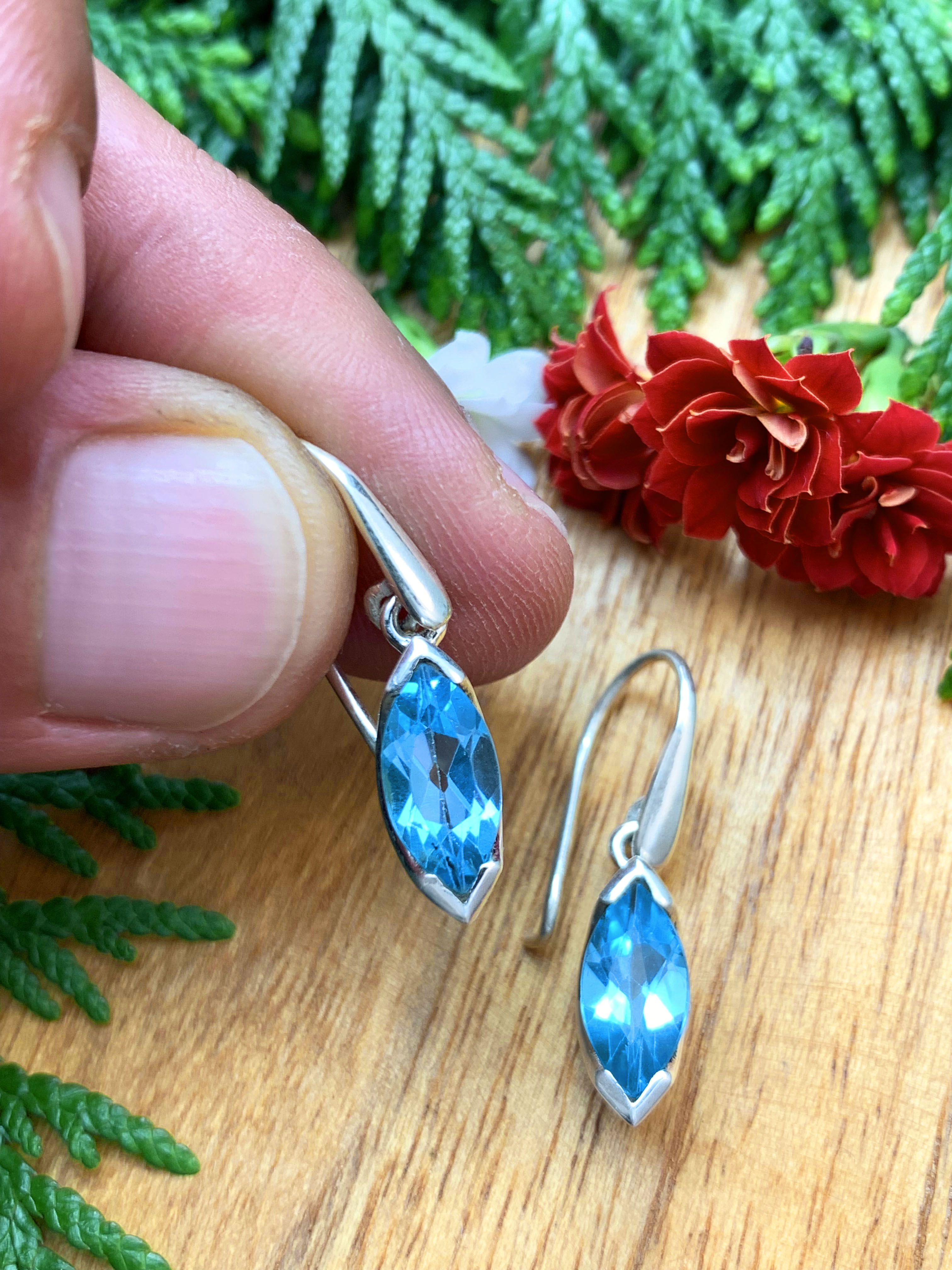 Swiss Blue Topaz Earrings