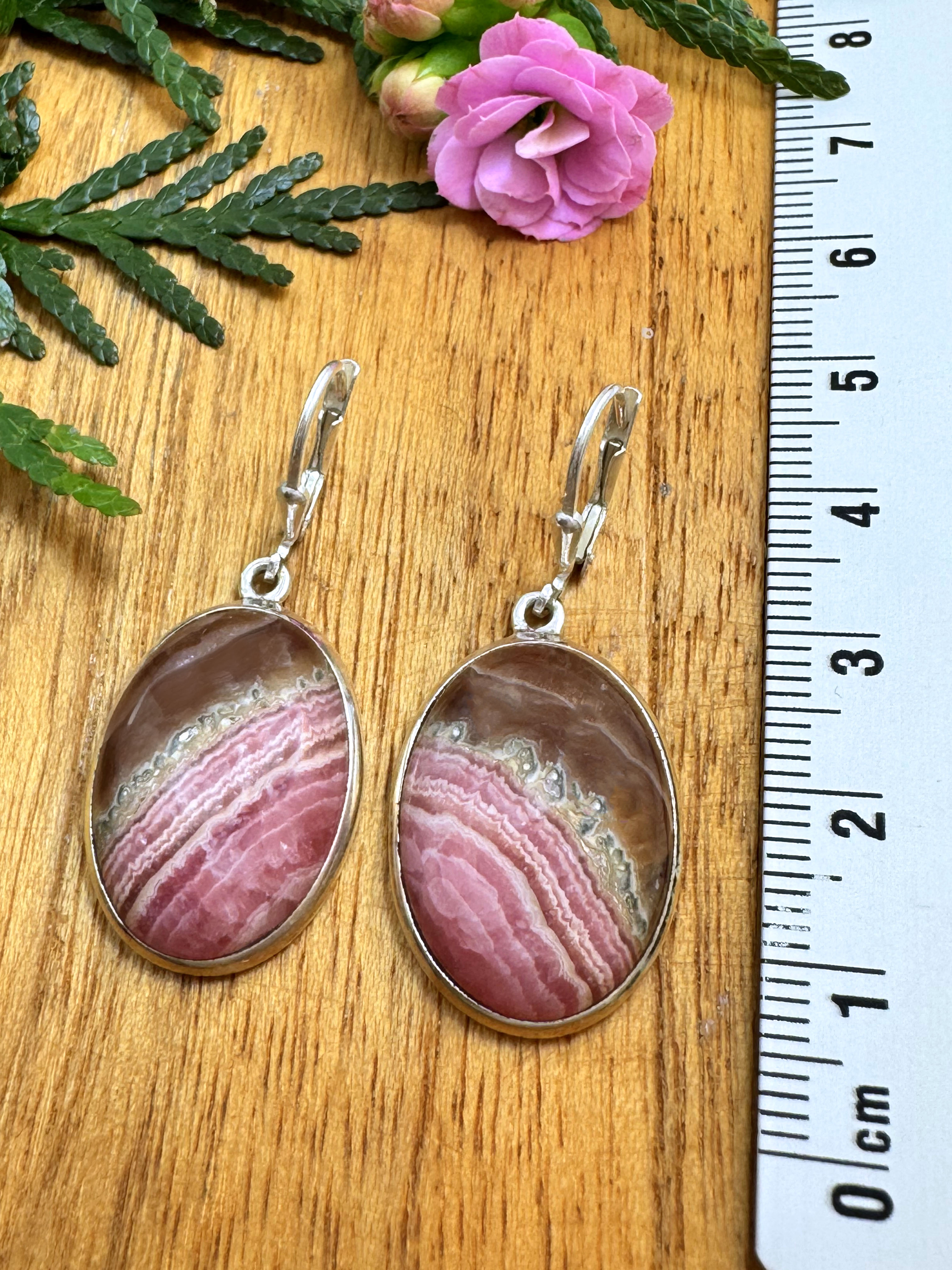 Rhodochrosite Earrings