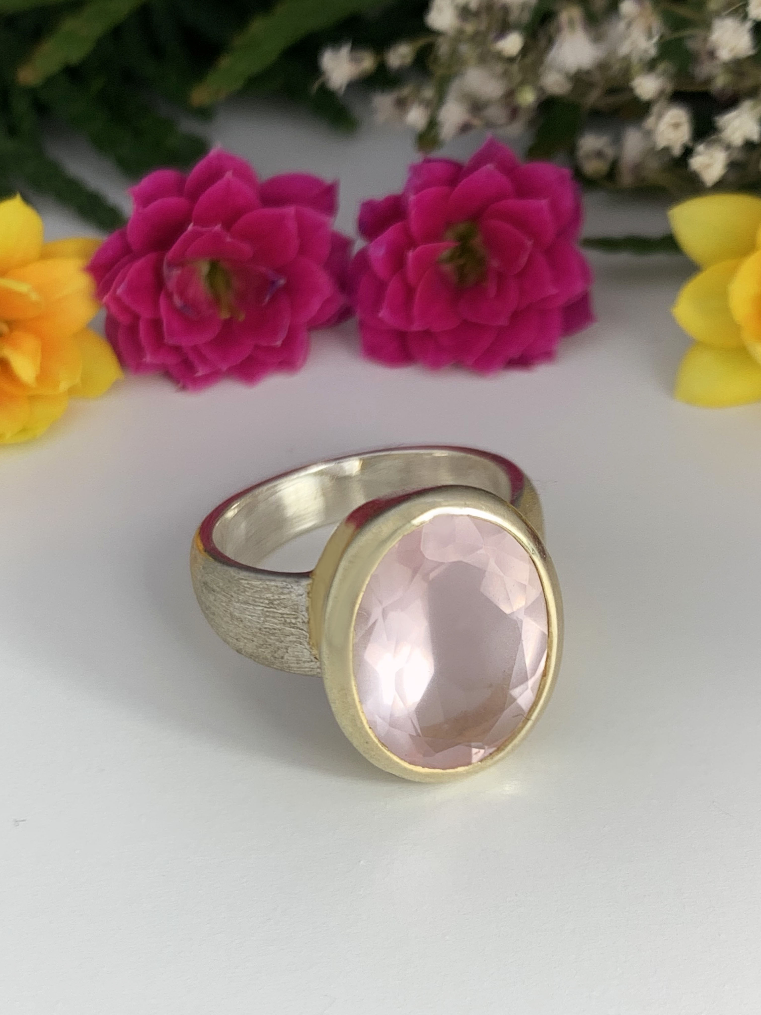 Rose Quartz Ring - TOP
