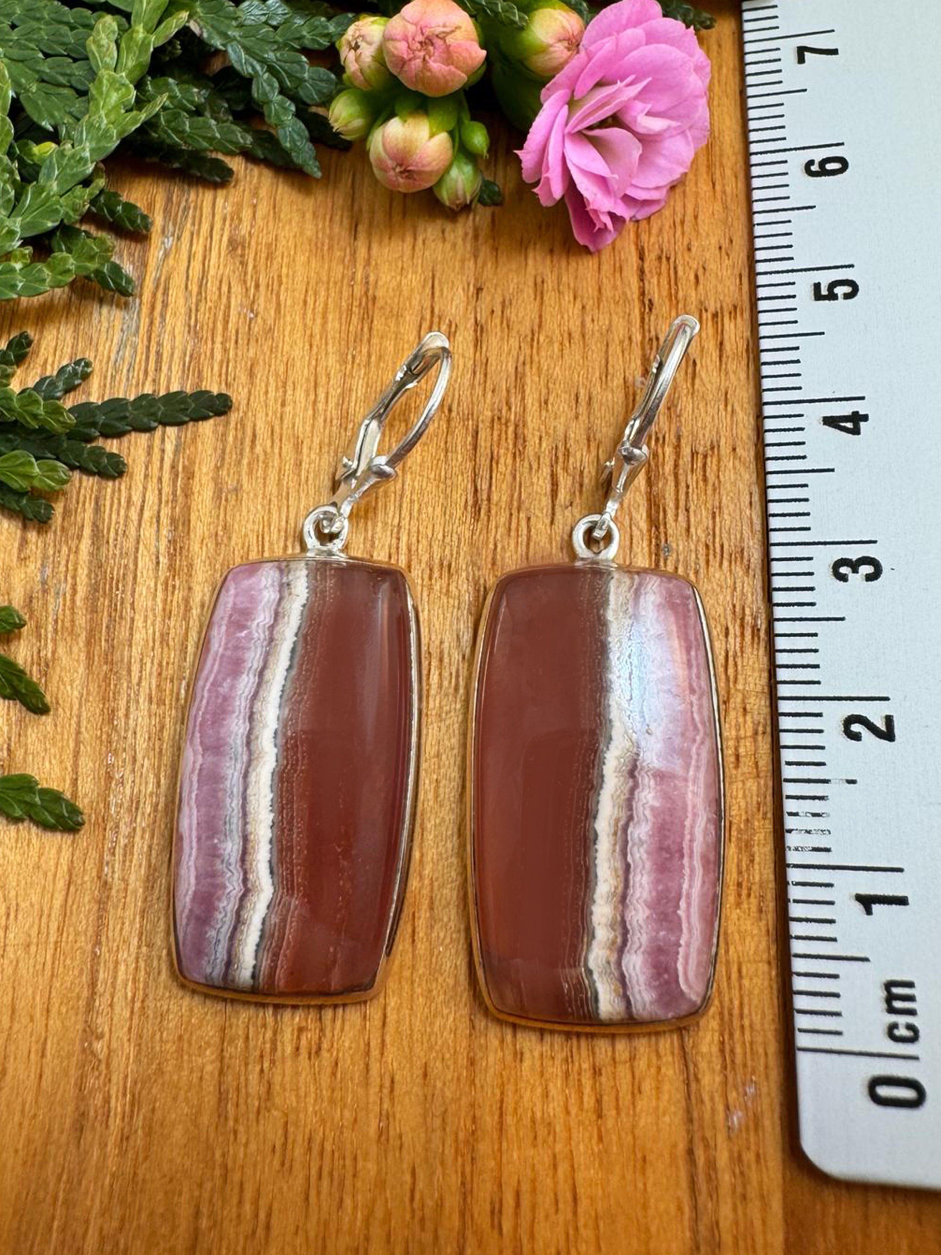 Rhodochrosite Earrings
