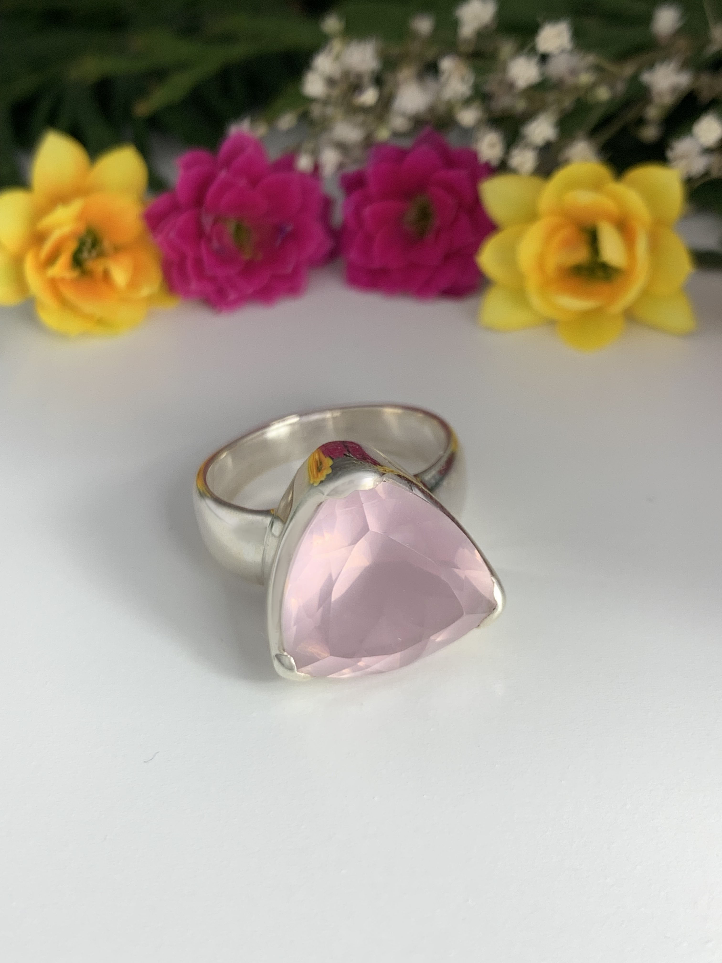 Rose Quartz Ring - TOP