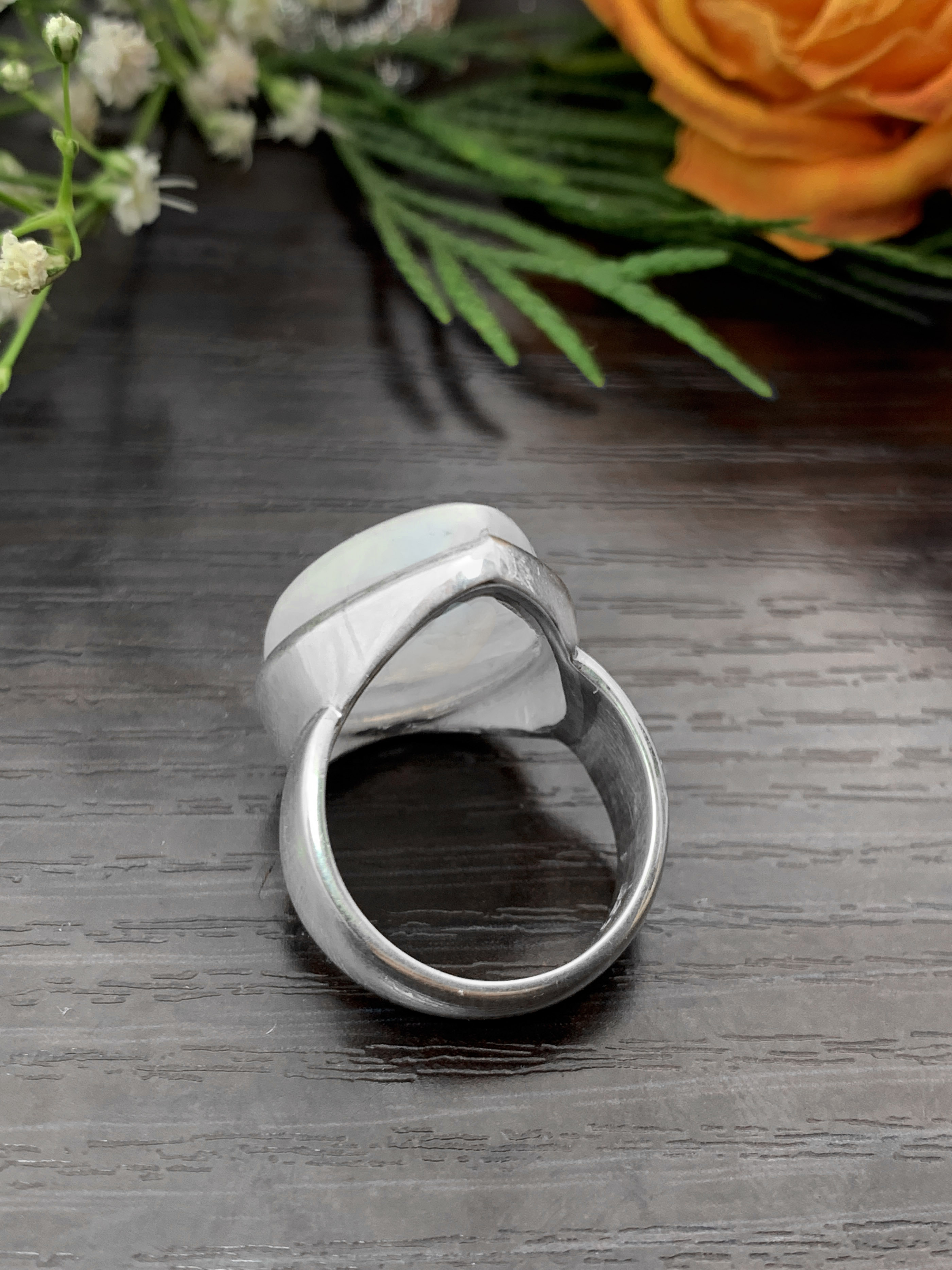 Moonstone Ring - Rainbow - 54,5/14,5