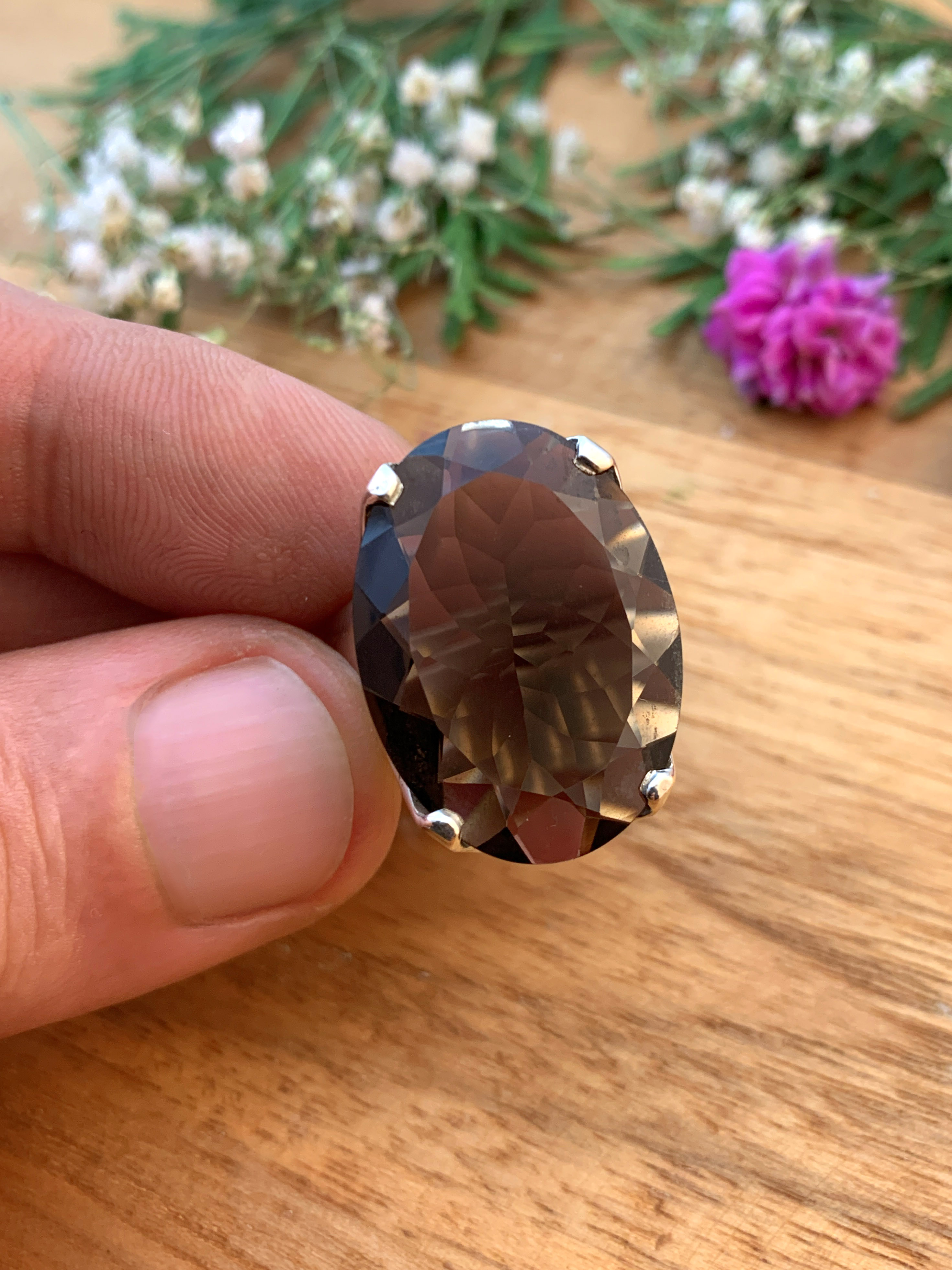 Smoky Quartz Ring - TOP - 60/20