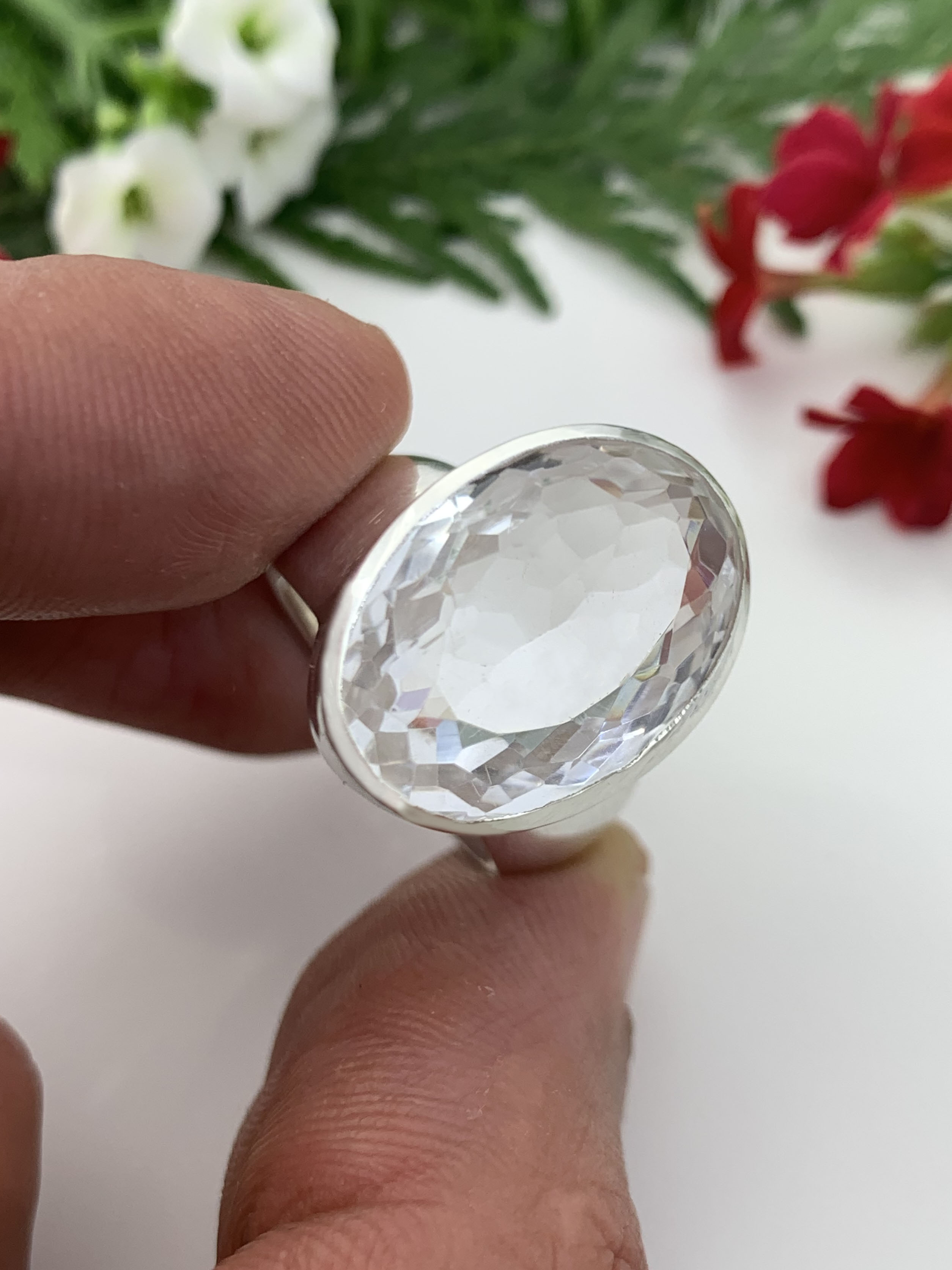 Bergkristall Ring - XL