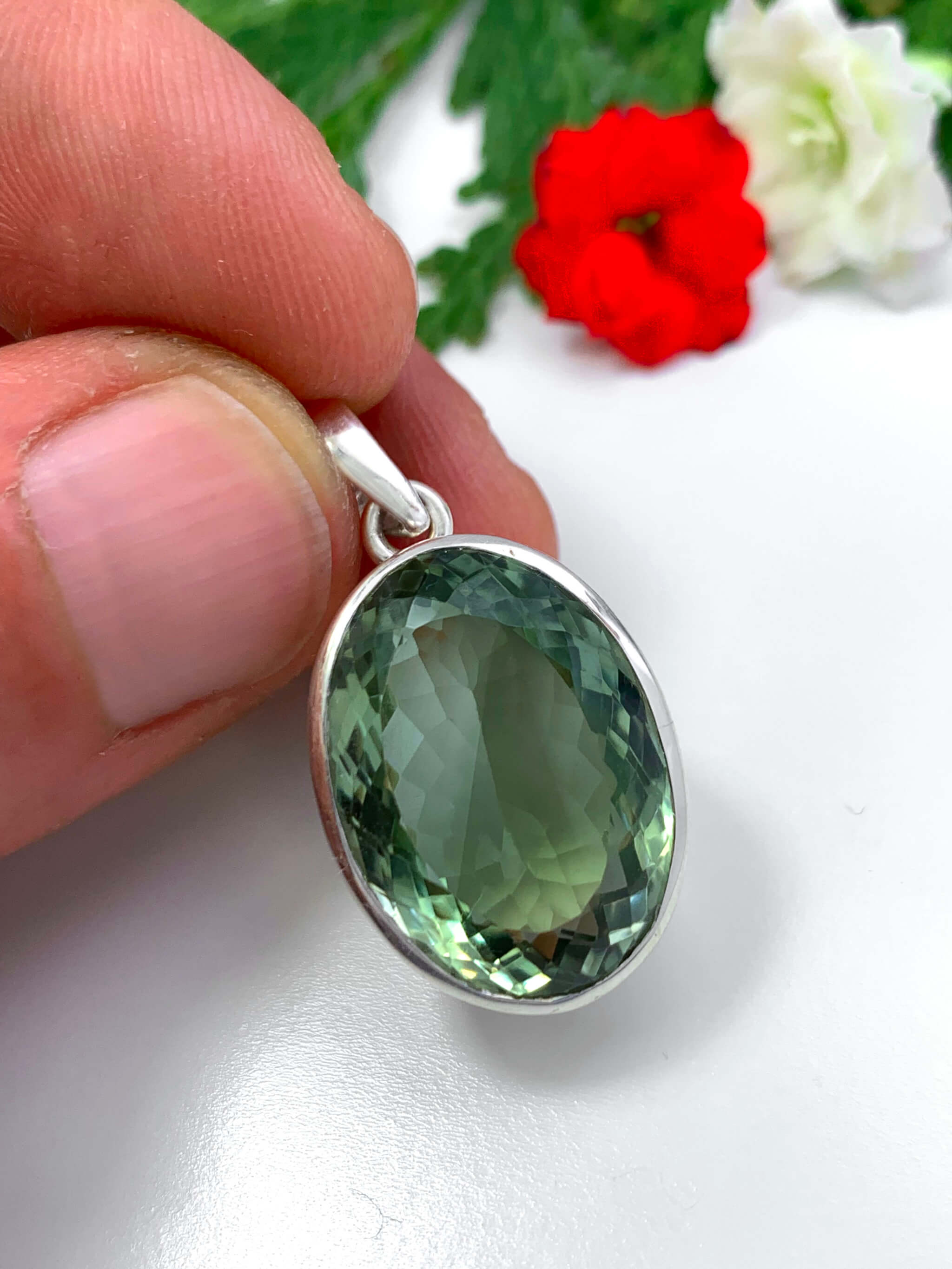 Green Amethyst Pendant 