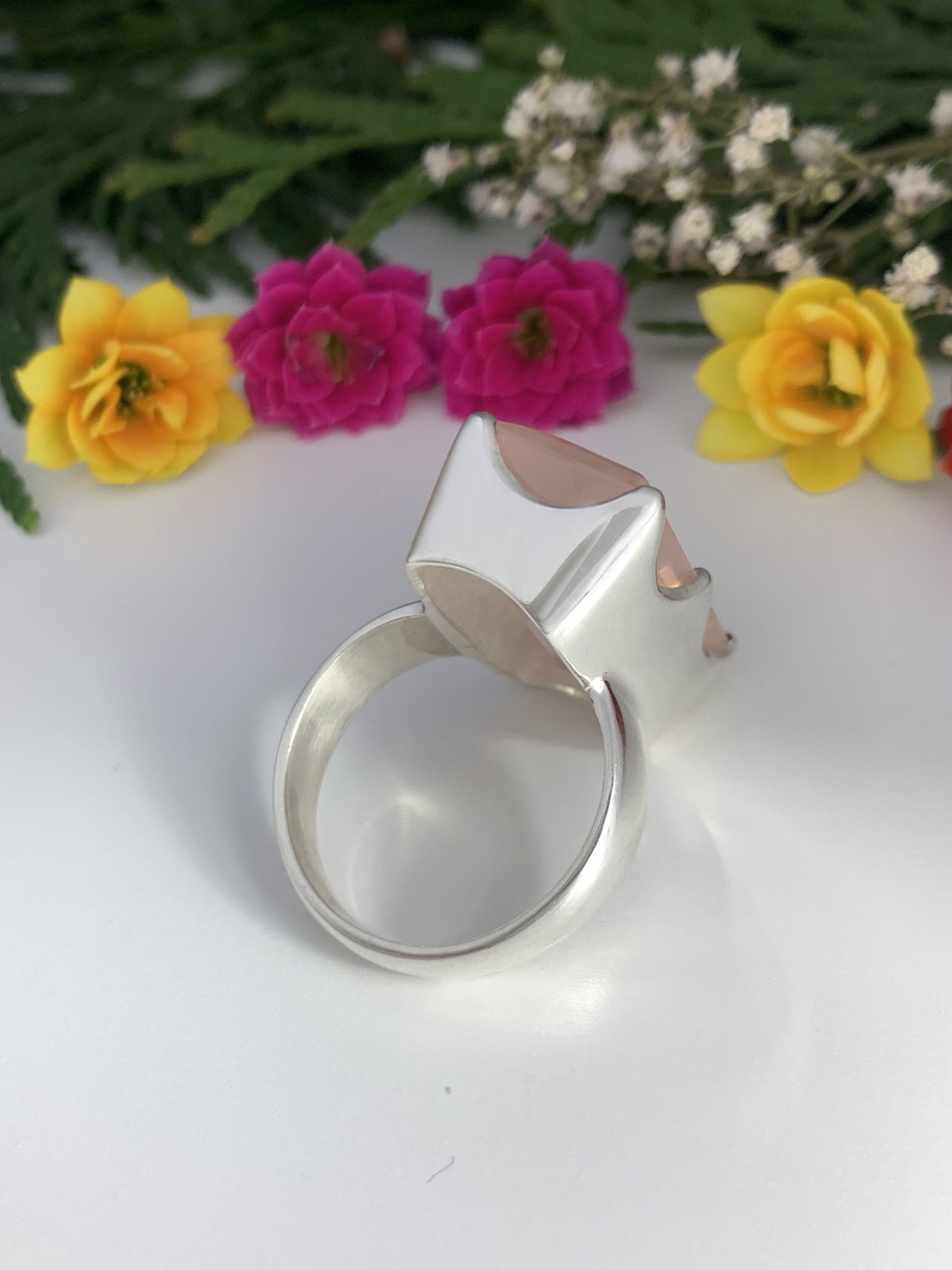 Rose Quartz Ring - TOP