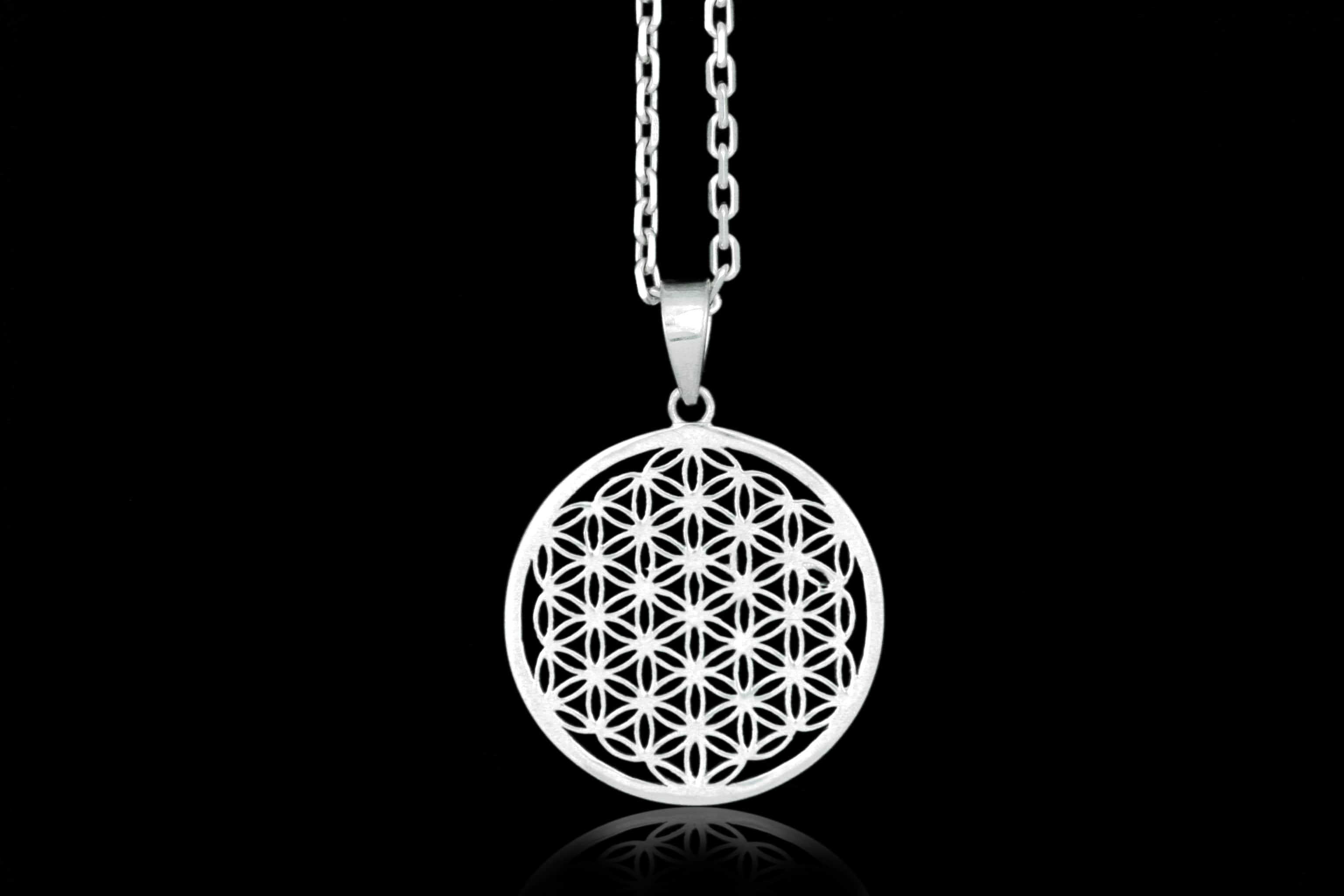 anhanger-7-schwarz-min Blume des Lebens 3cm Sterling Silber