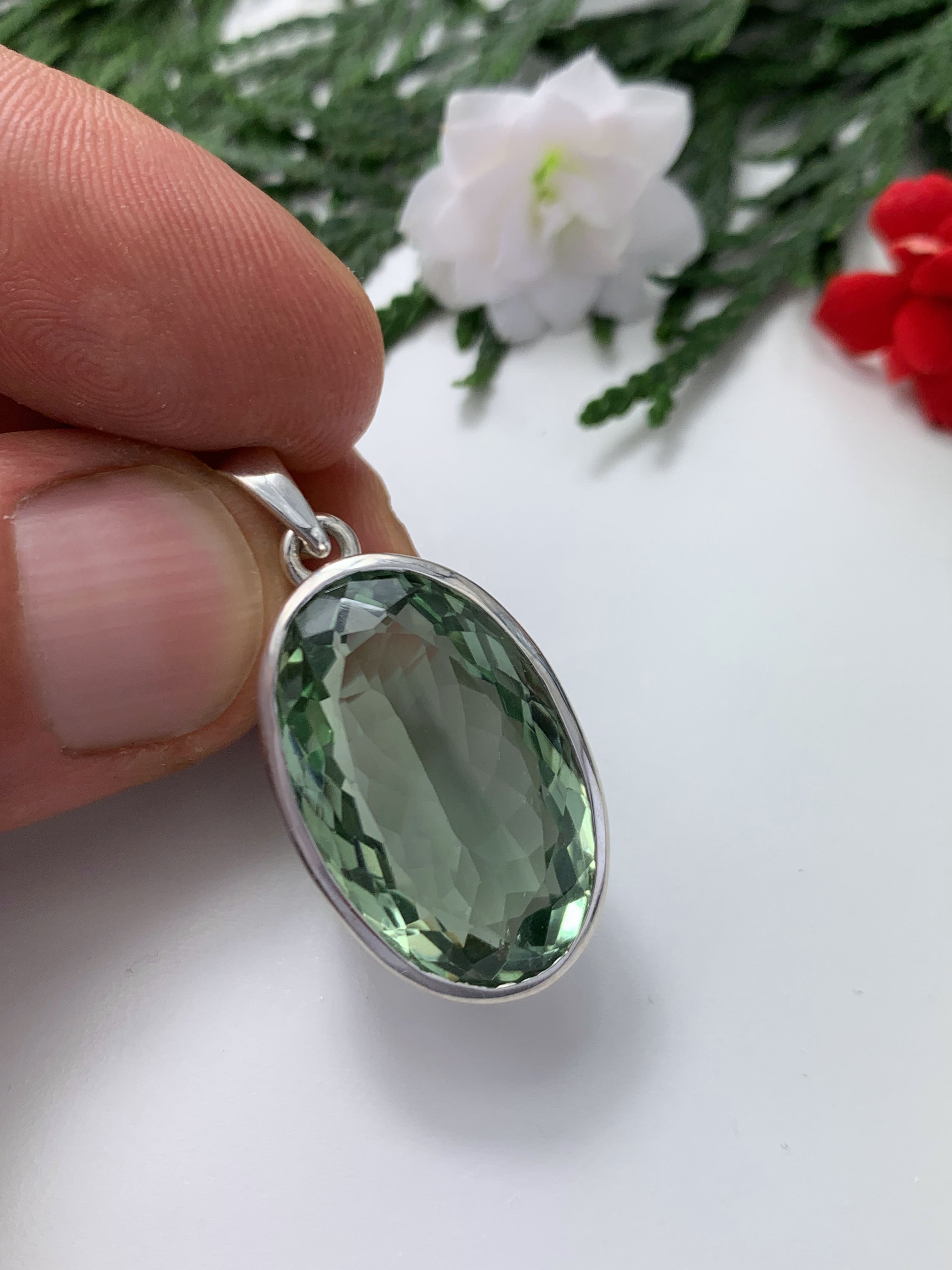 Green Amethyst Pendant