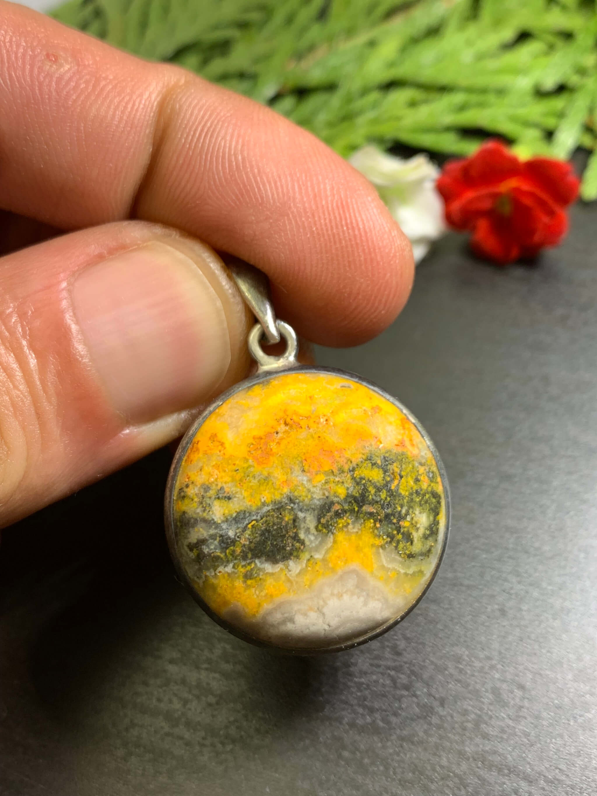 Bumblebee Jasper Pendant