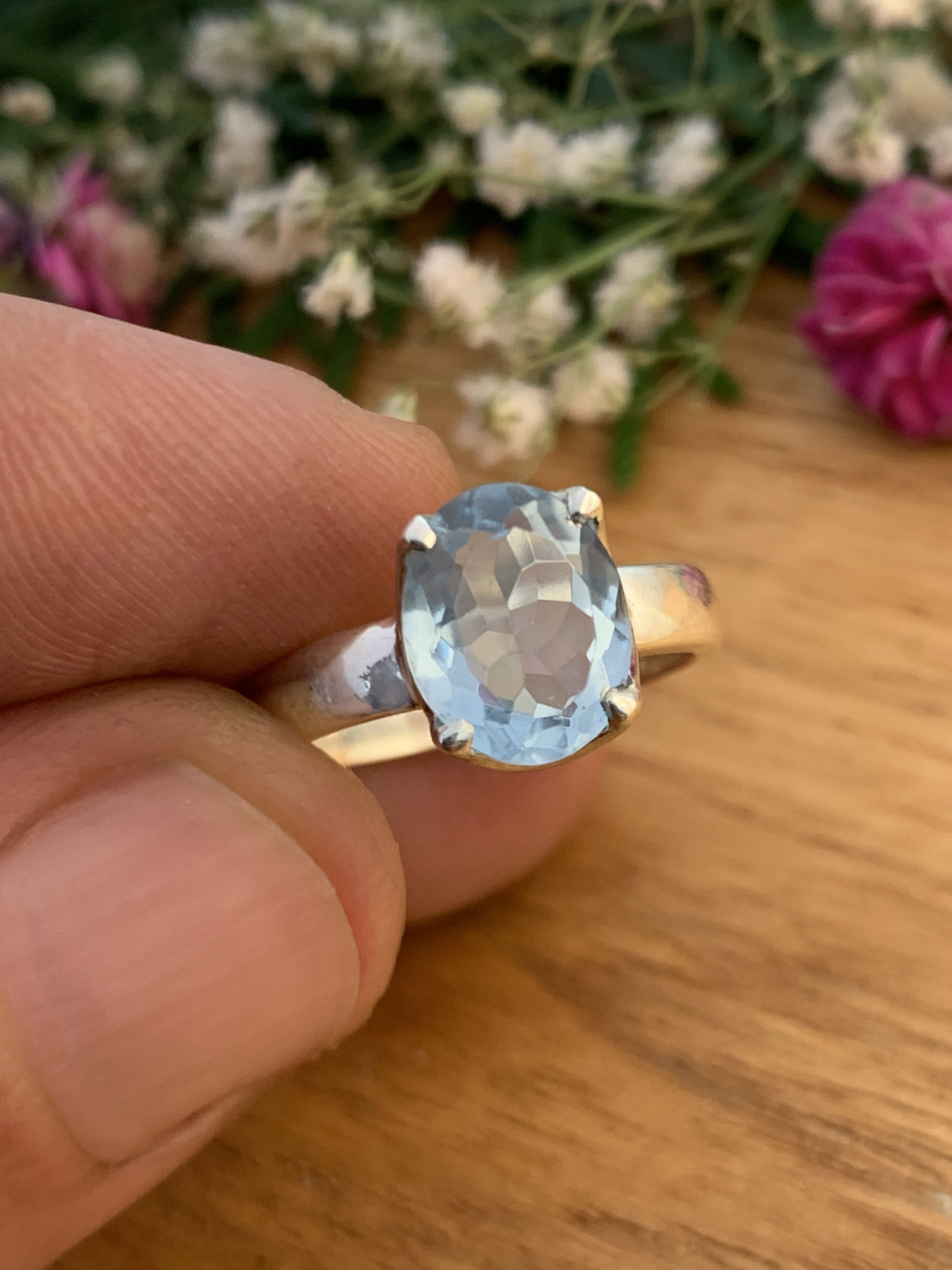 Aquamarin Ring - 58