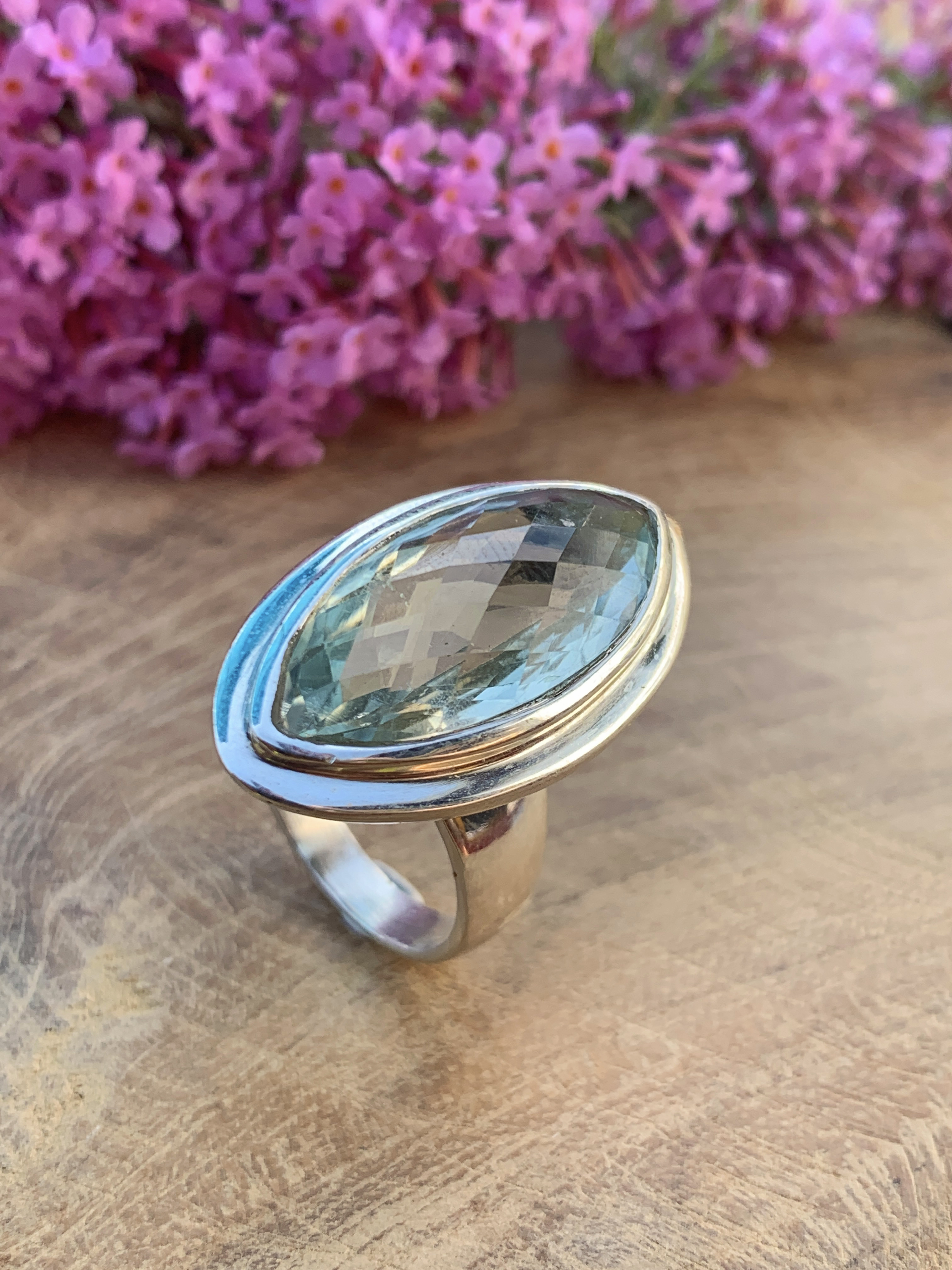 Green Amethyst Ring - 52,5