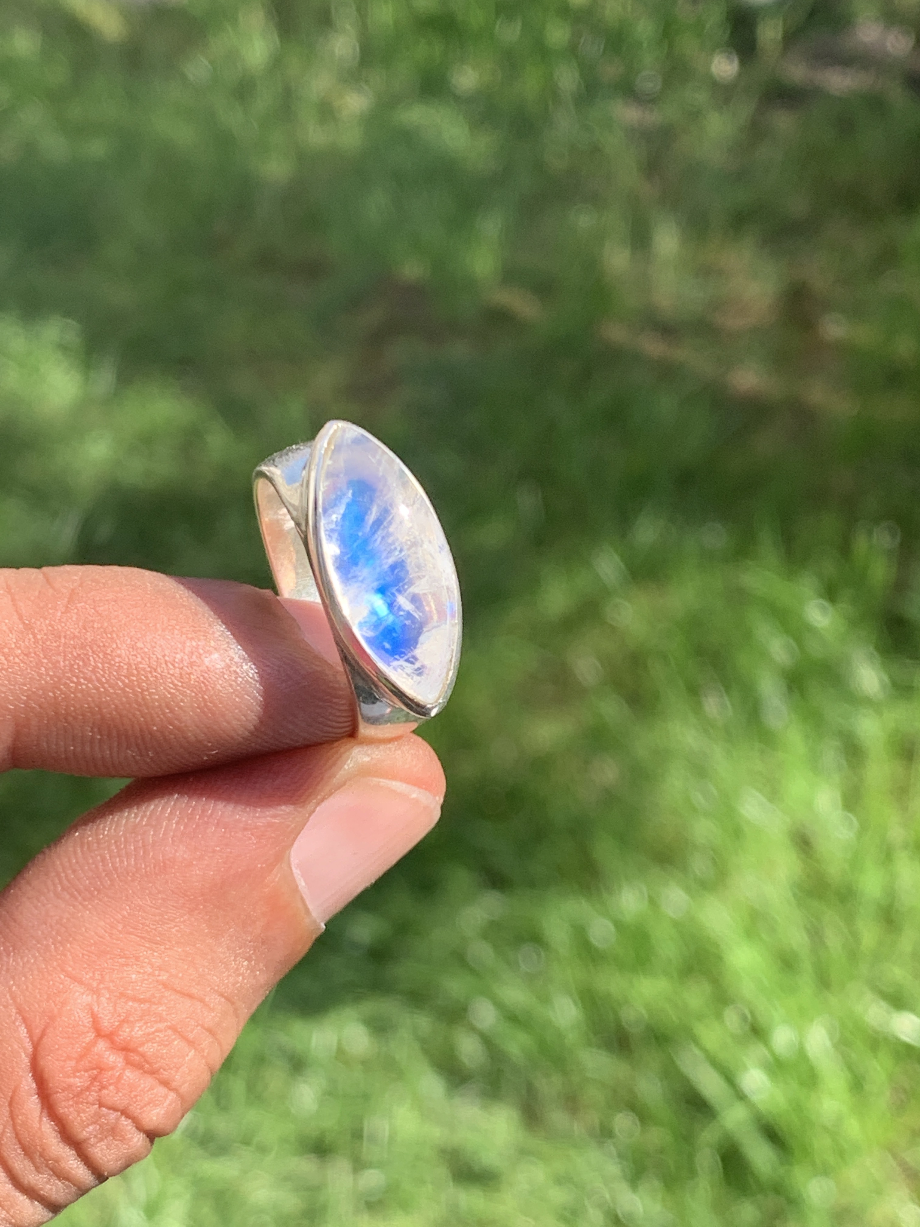 Rainbow Moonstone Ring - 61