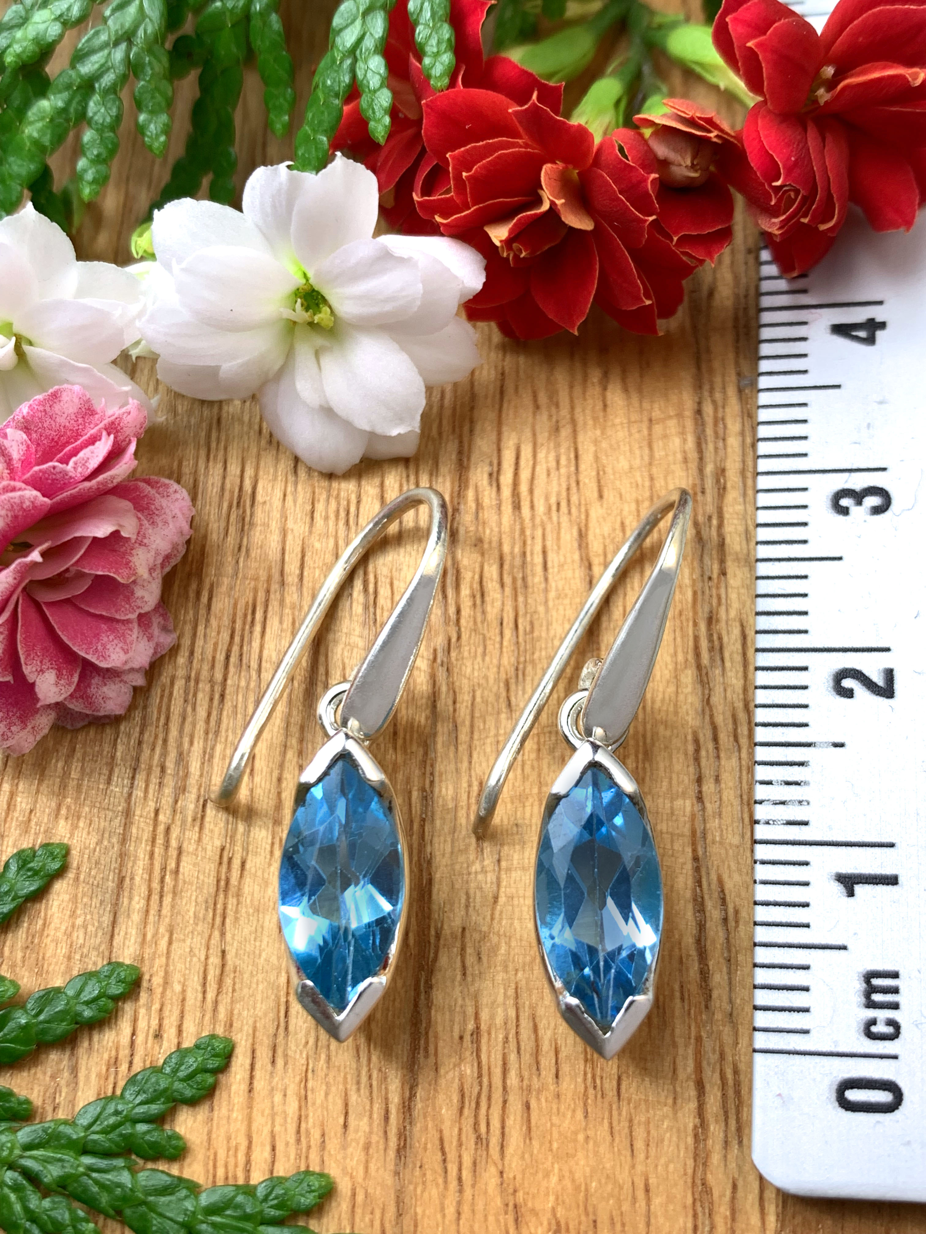 Swiss Blue Topaz Earrings