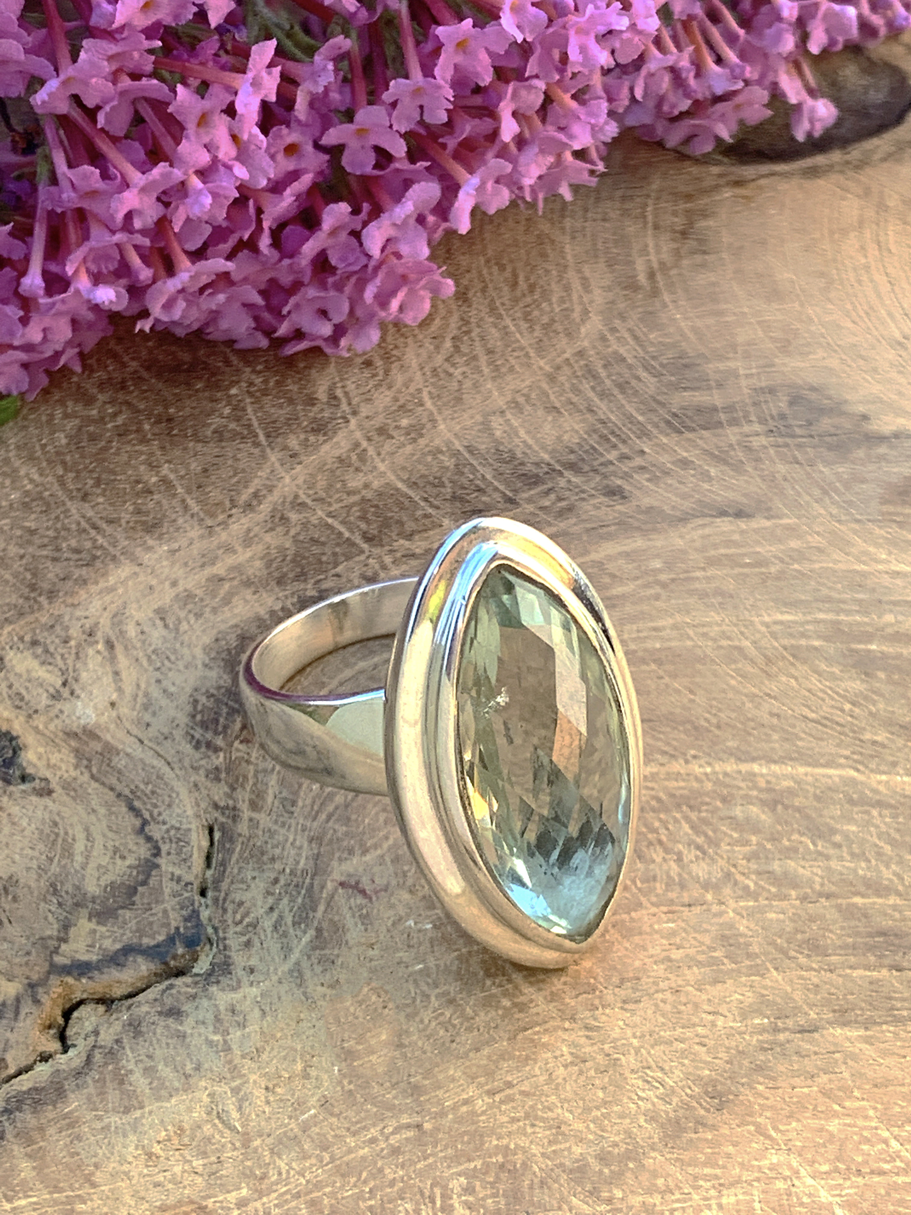 Green Amethyst Ring - 52,5