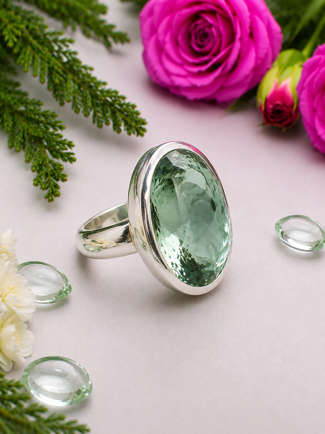 TOP XL Prasiolith Ring - 58