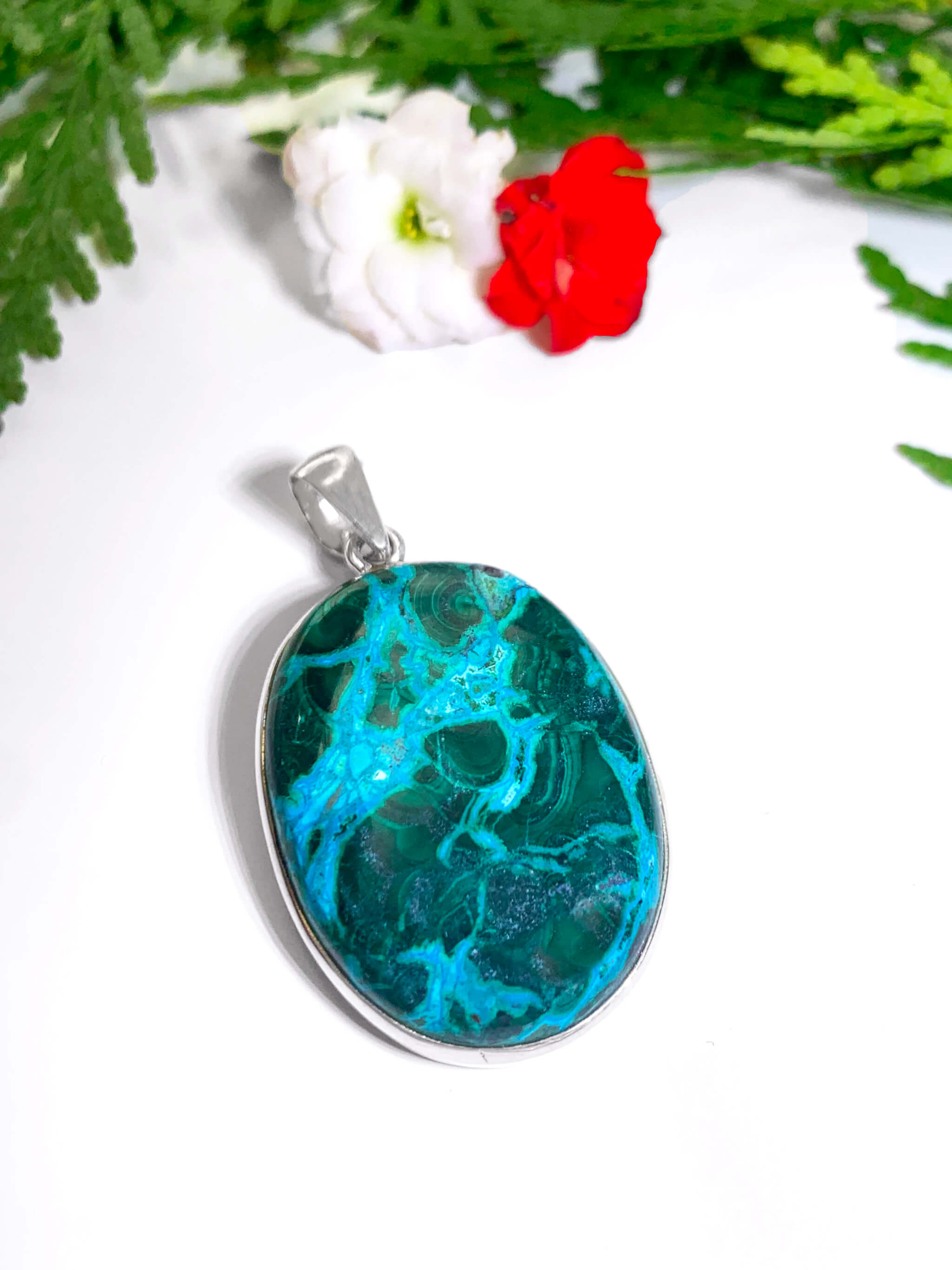Malachite-Chrysokolla Pendant