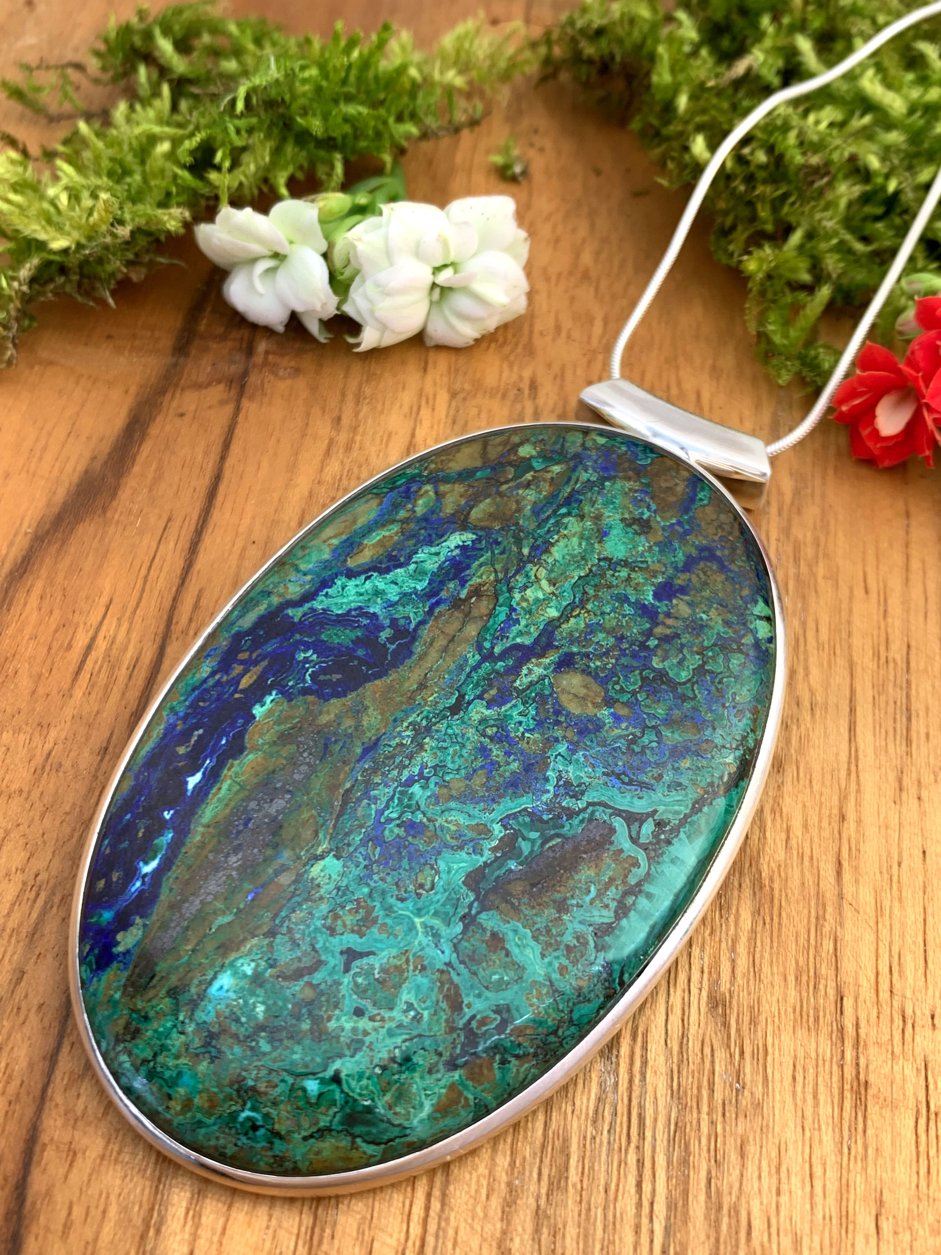 azurit-malachit-anhaenger-azurite-malachite-pendant-ah03111-3 Azurit Malachit Anhänger - XXL