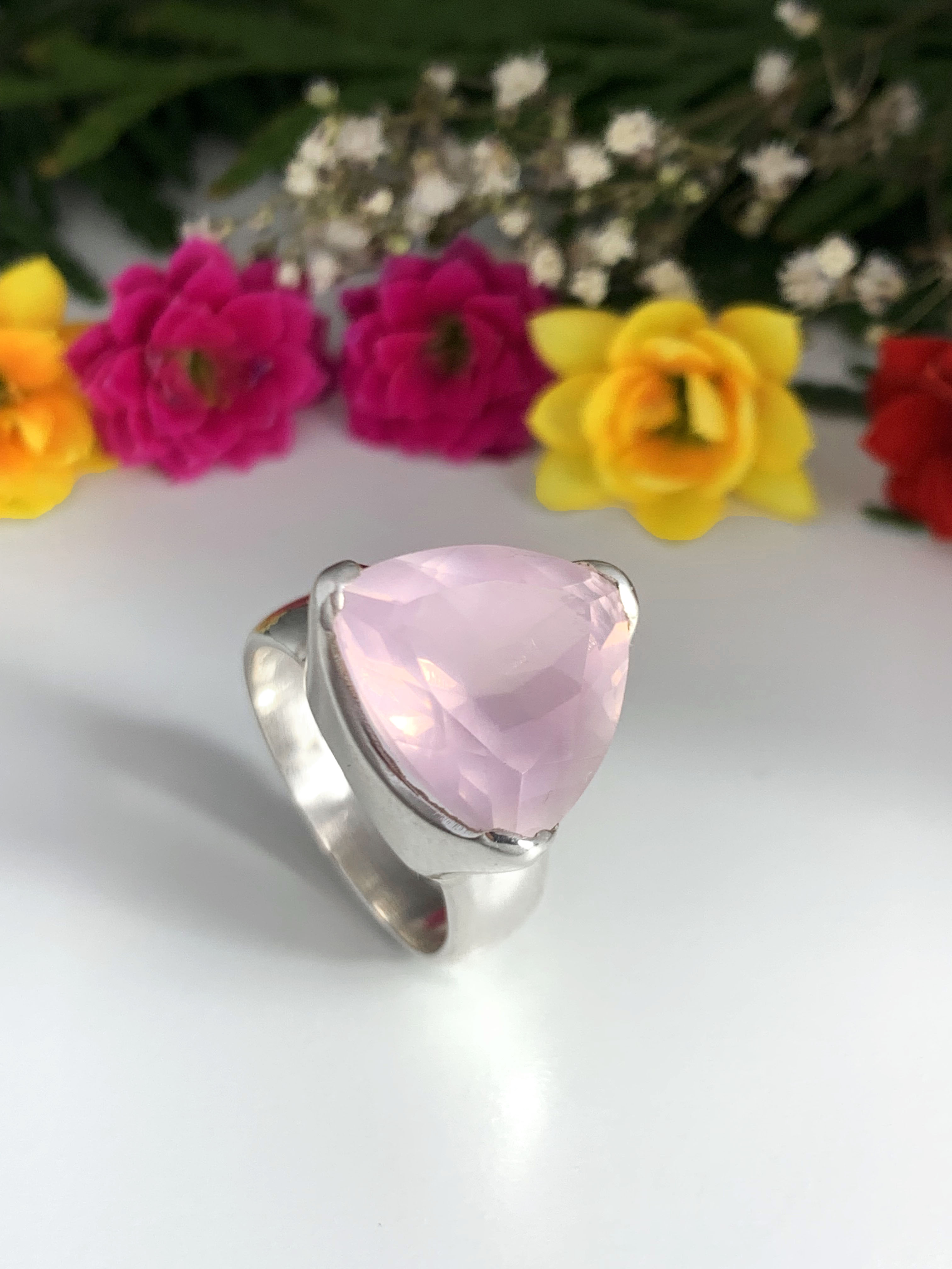 Rose Quartz Ring - TOP