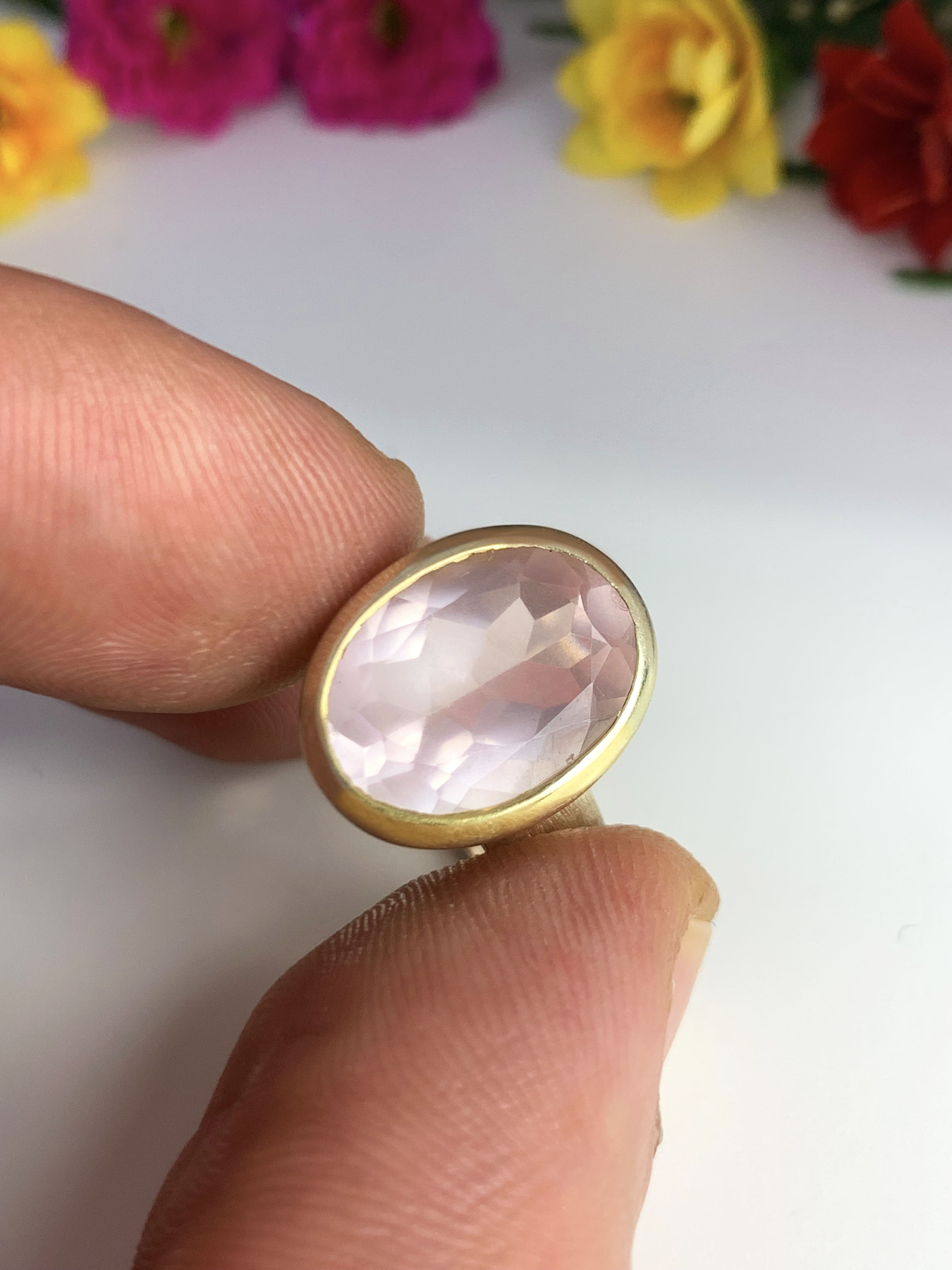 Rose Quartz Ring - TOP