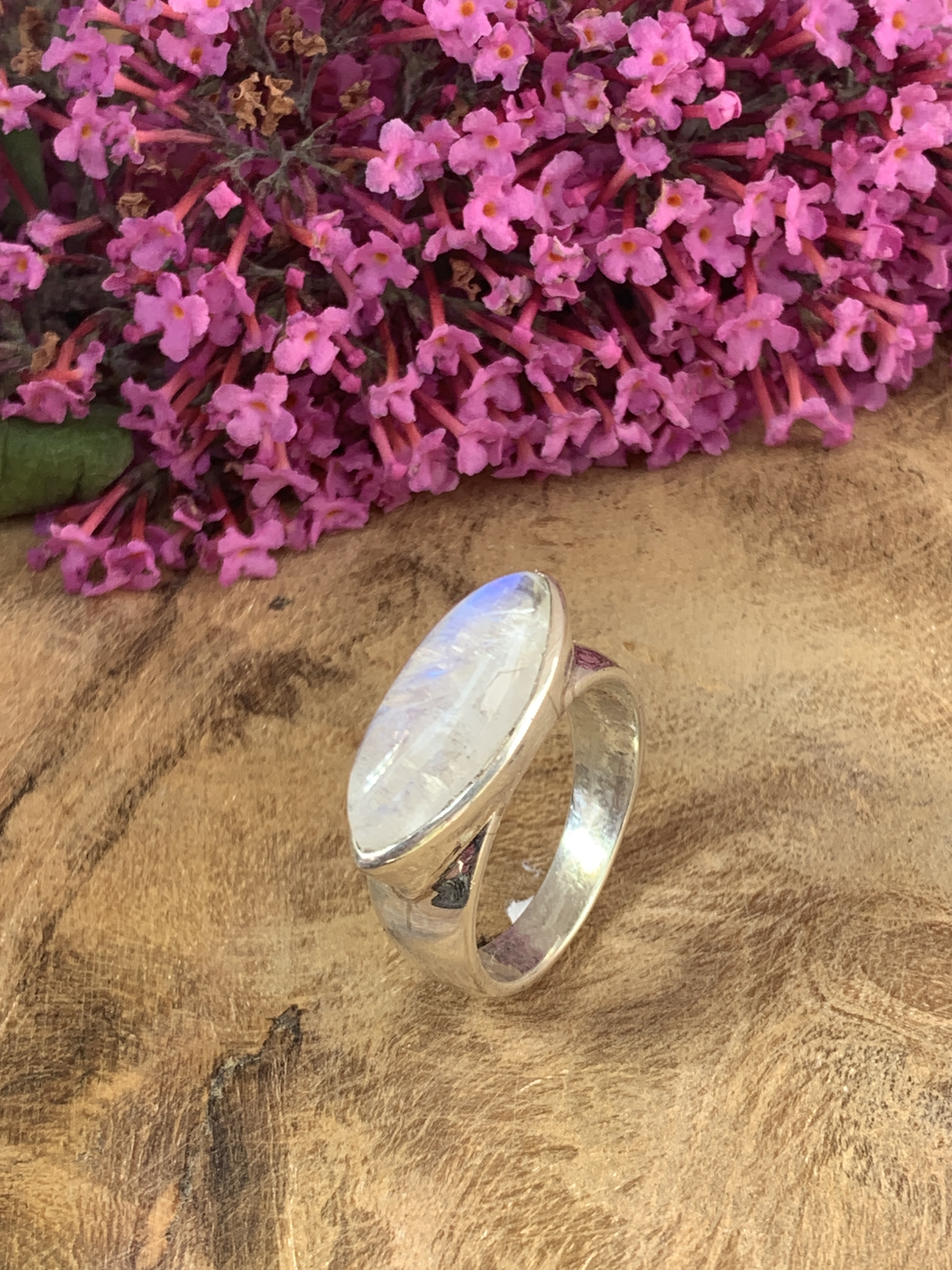 Rainbow Moonstone Ring - 61
