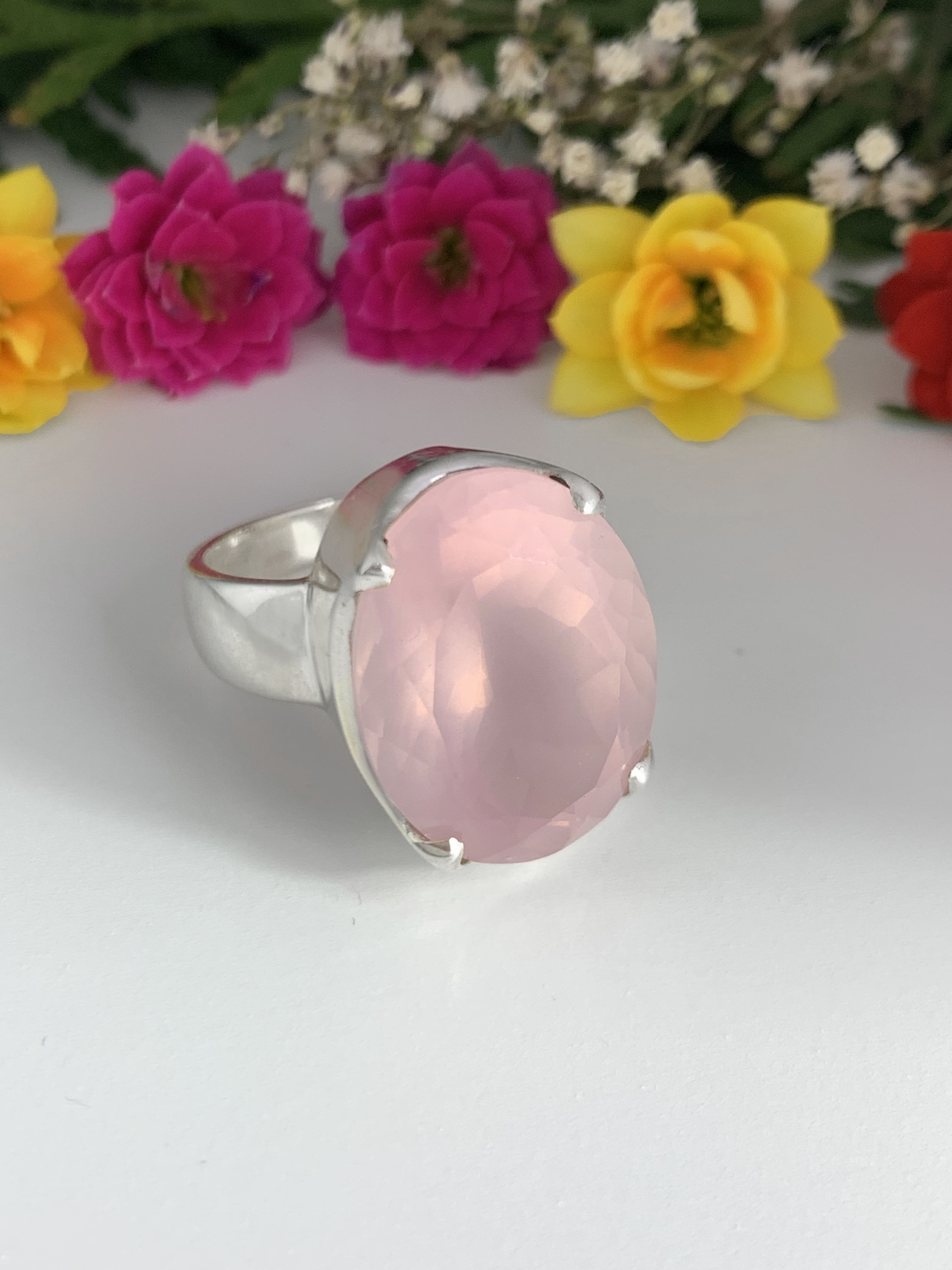 rosenquarz-ring-rose-quartz-ring-r02619 Rosenquarz Ring - TOP