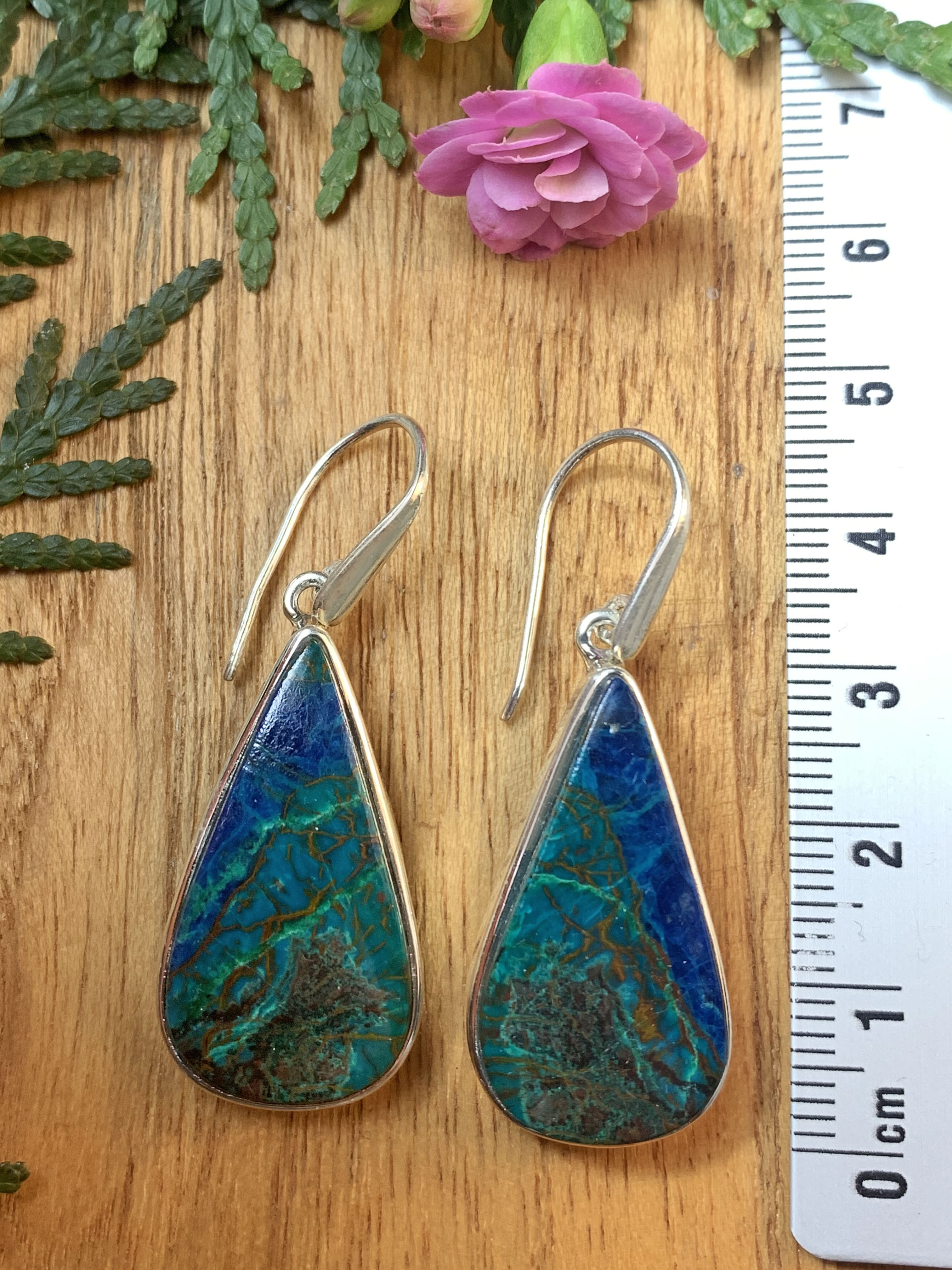 Shattuckite Earrings