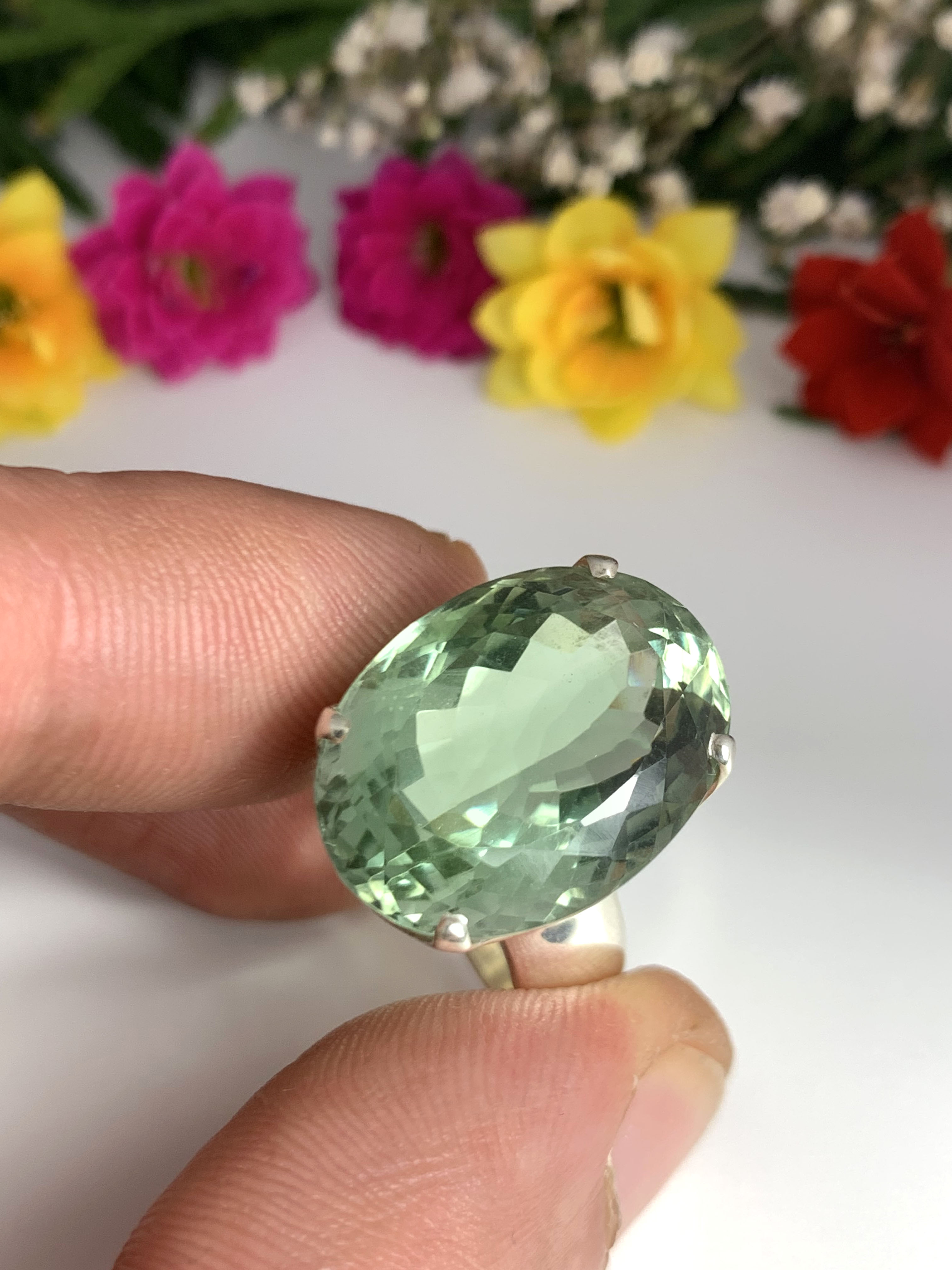 Prasiolith Ring