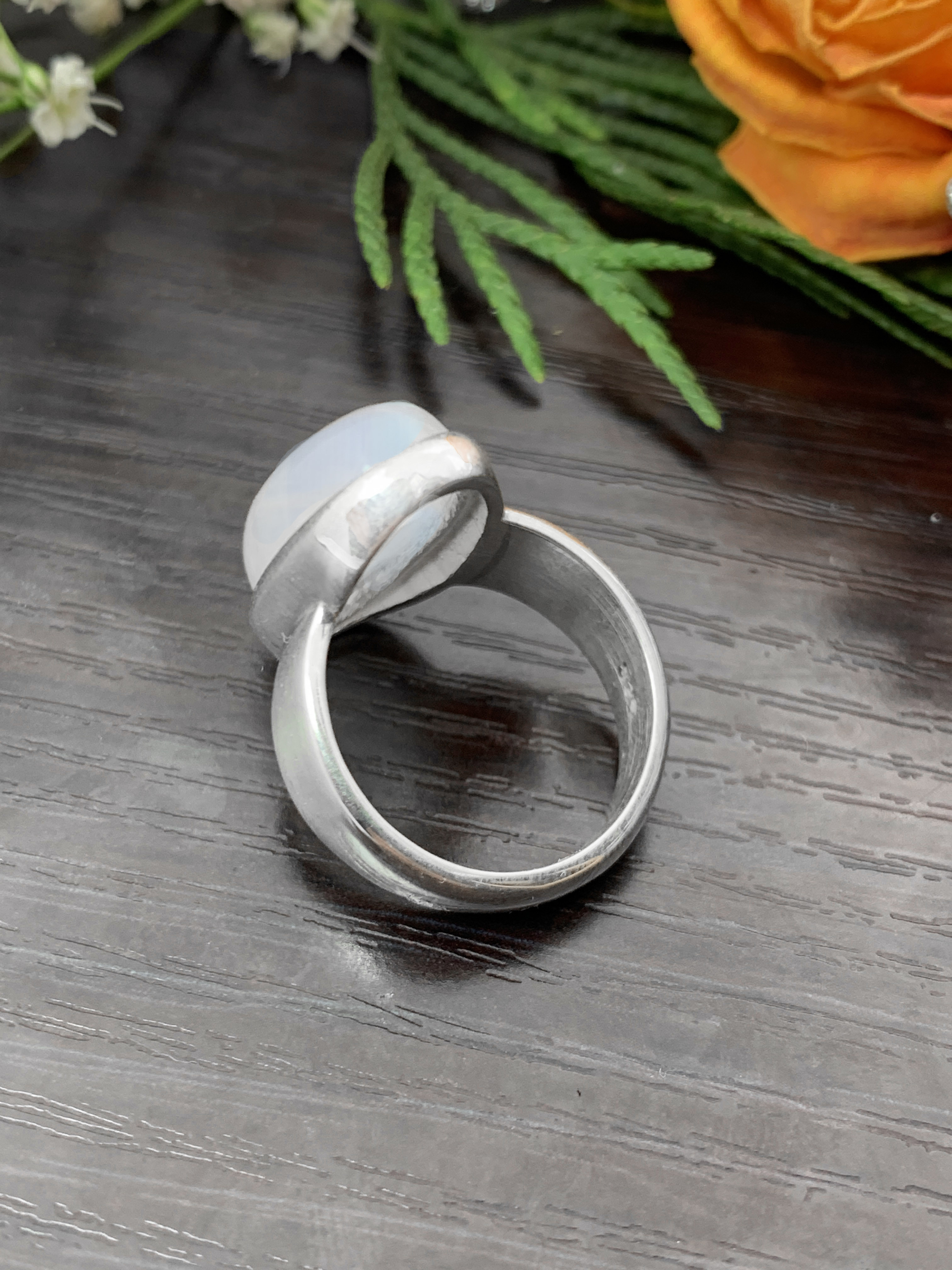 Moonstone Ring - Rainbow - 57/17