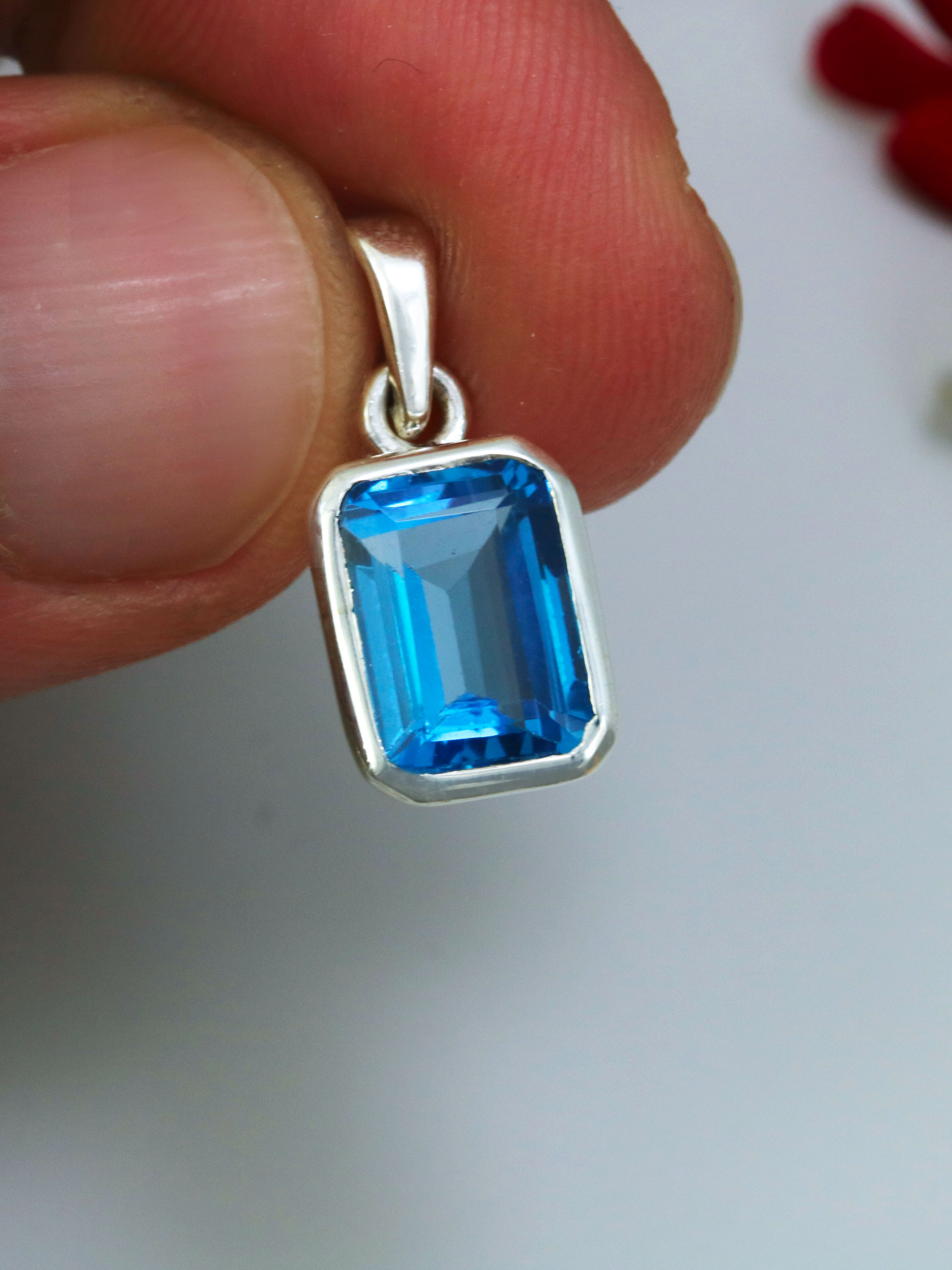 Blue Topaz Pendant - TOP London