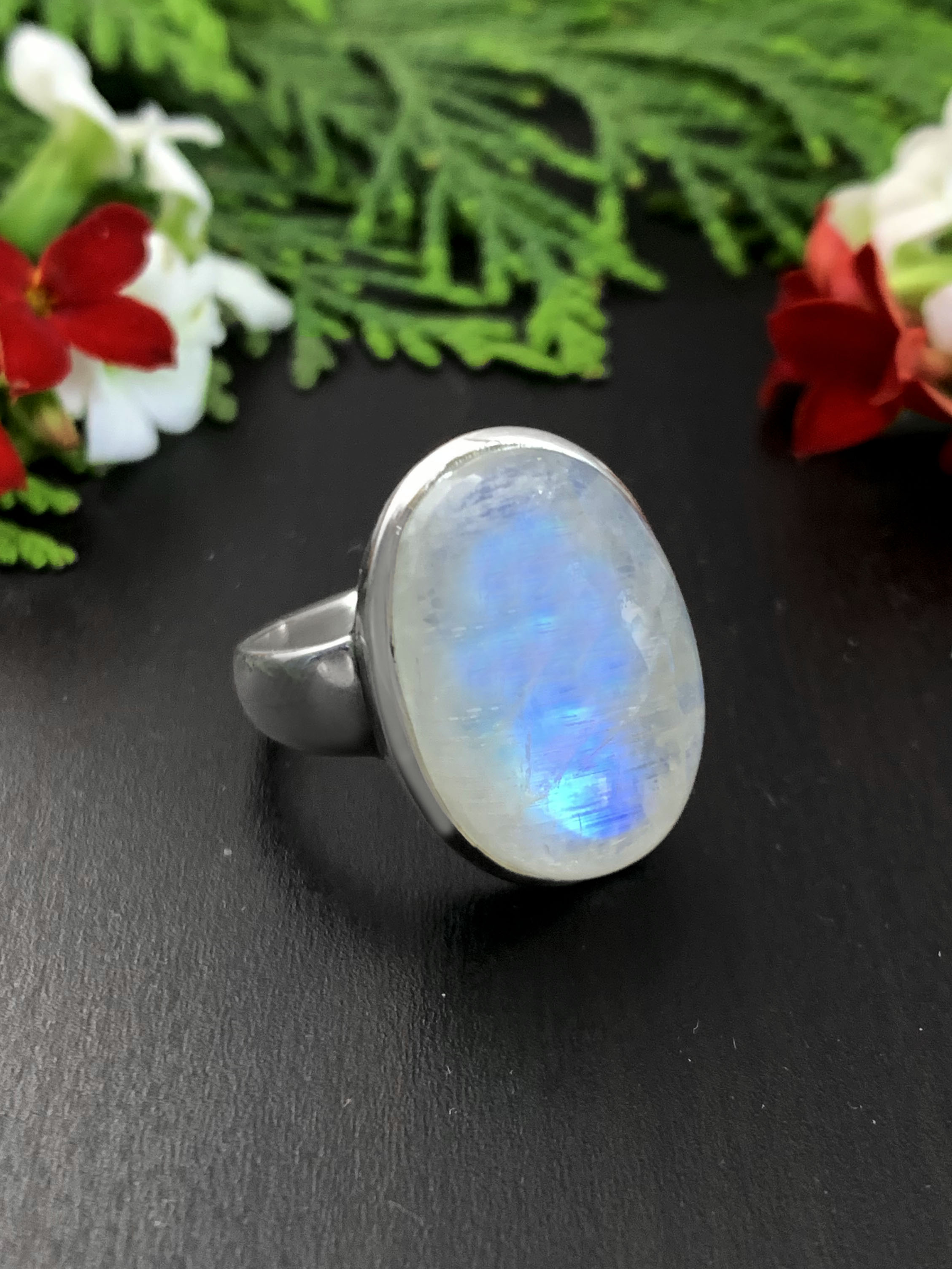 Moonstone Ring - Rainbow