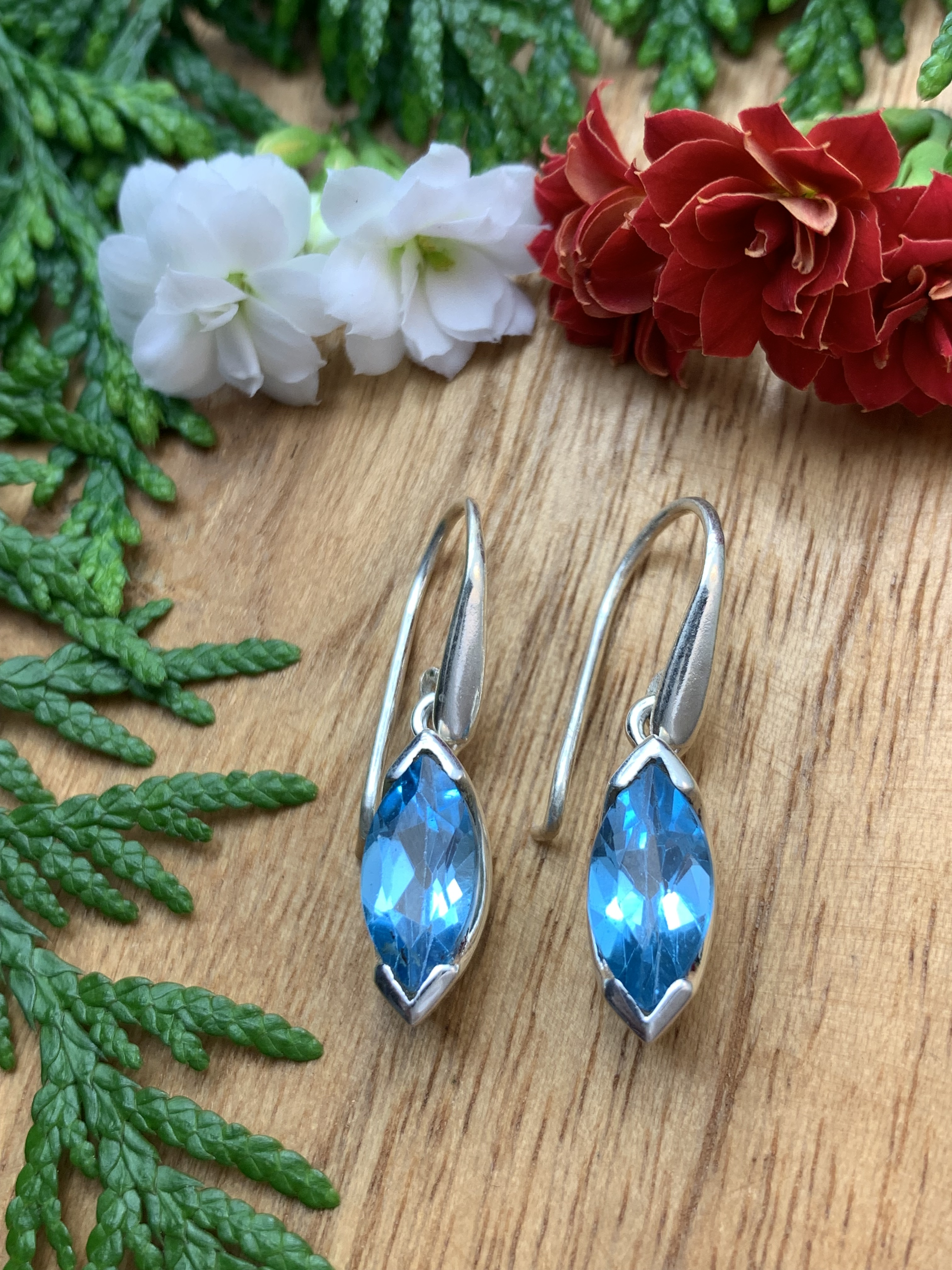 Swiss Blue Topaz Earrings