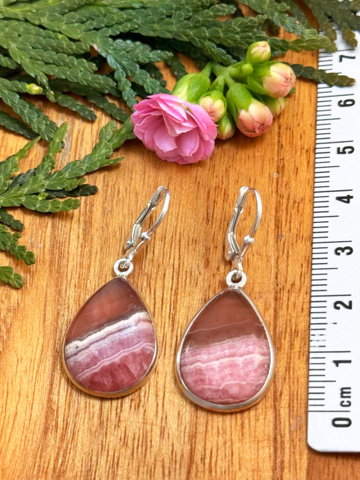 Rhodochrosite Earrings