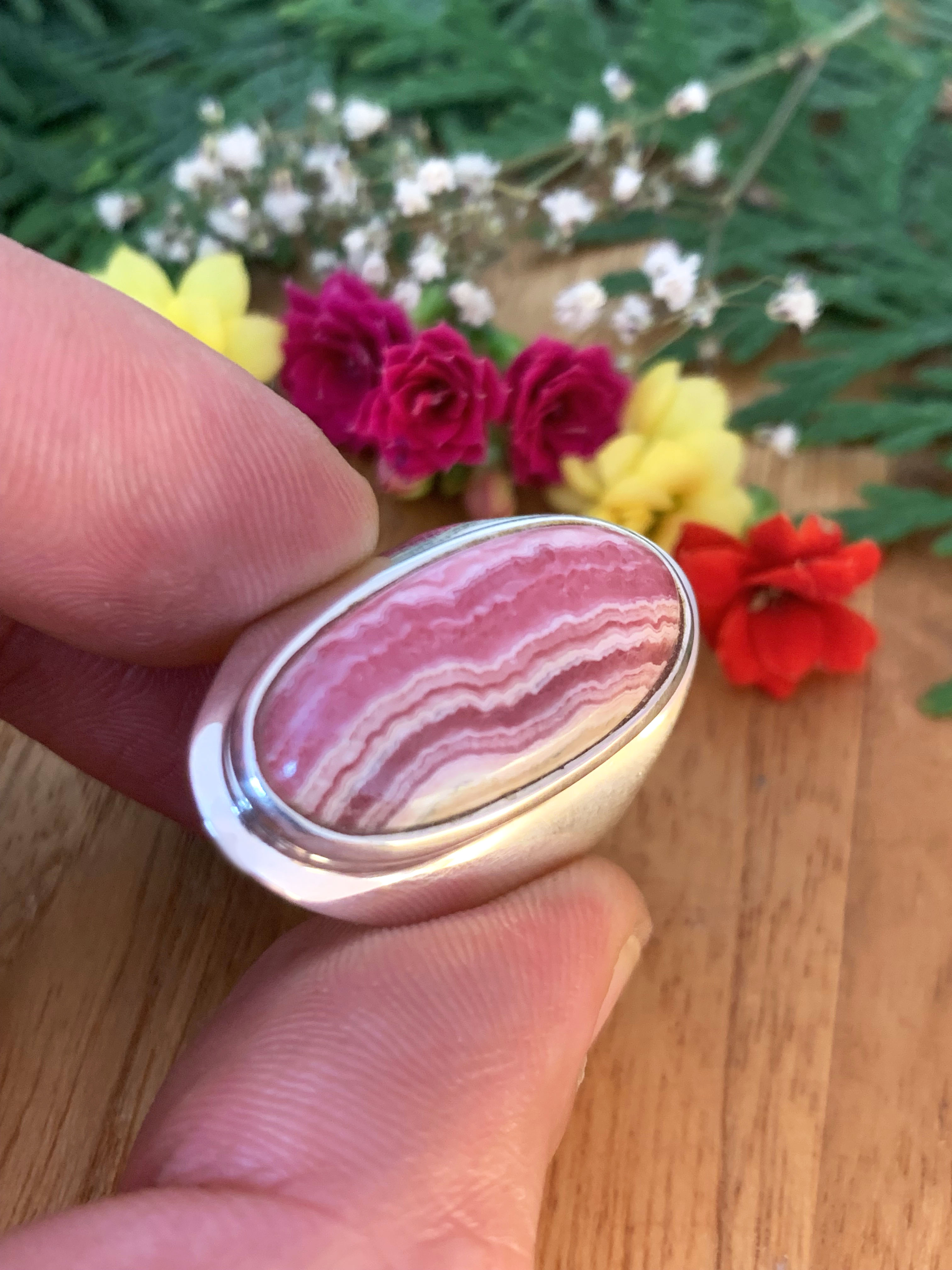 Rhodochrosit Ring