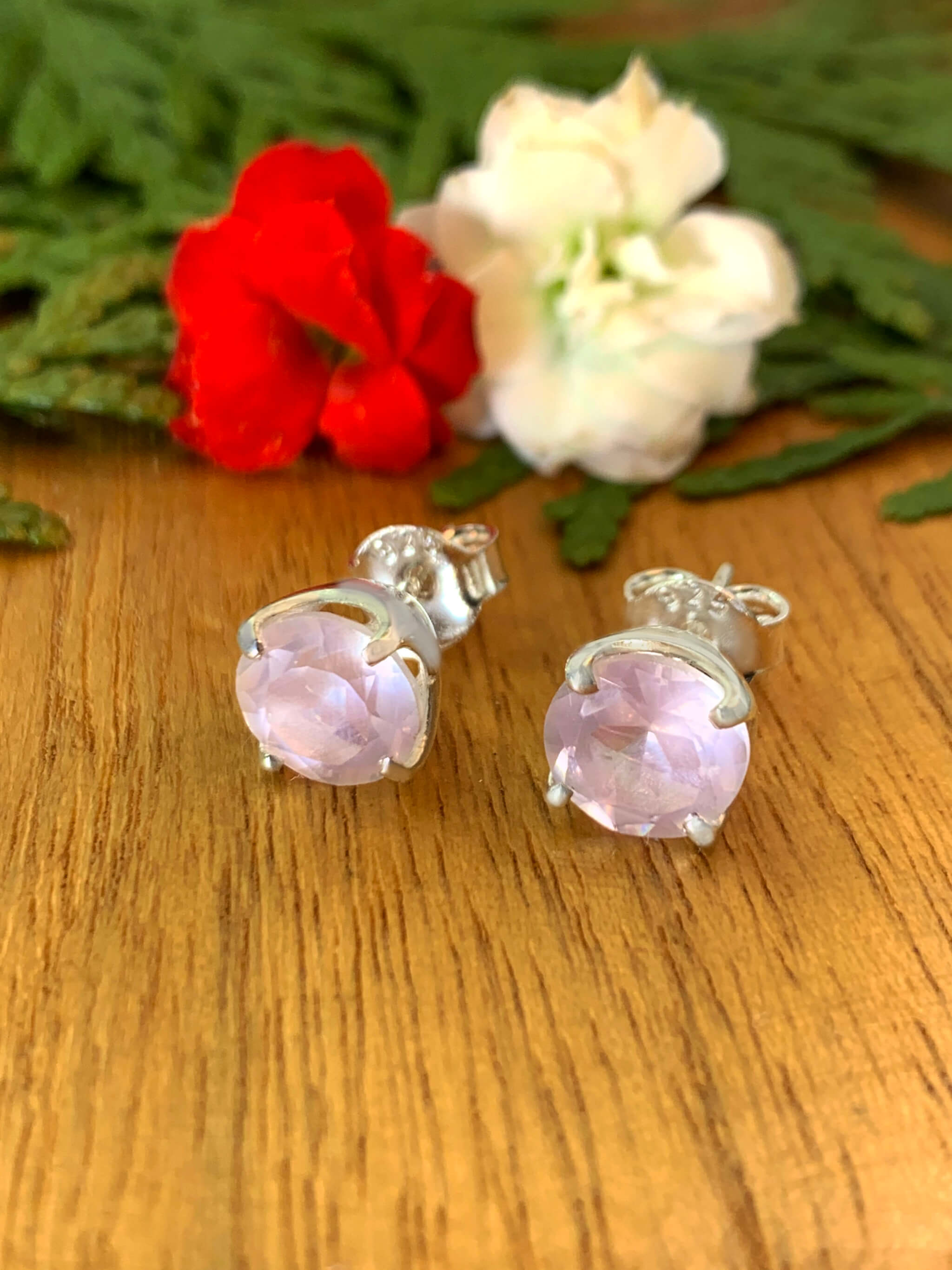 Rose Quartz Studs