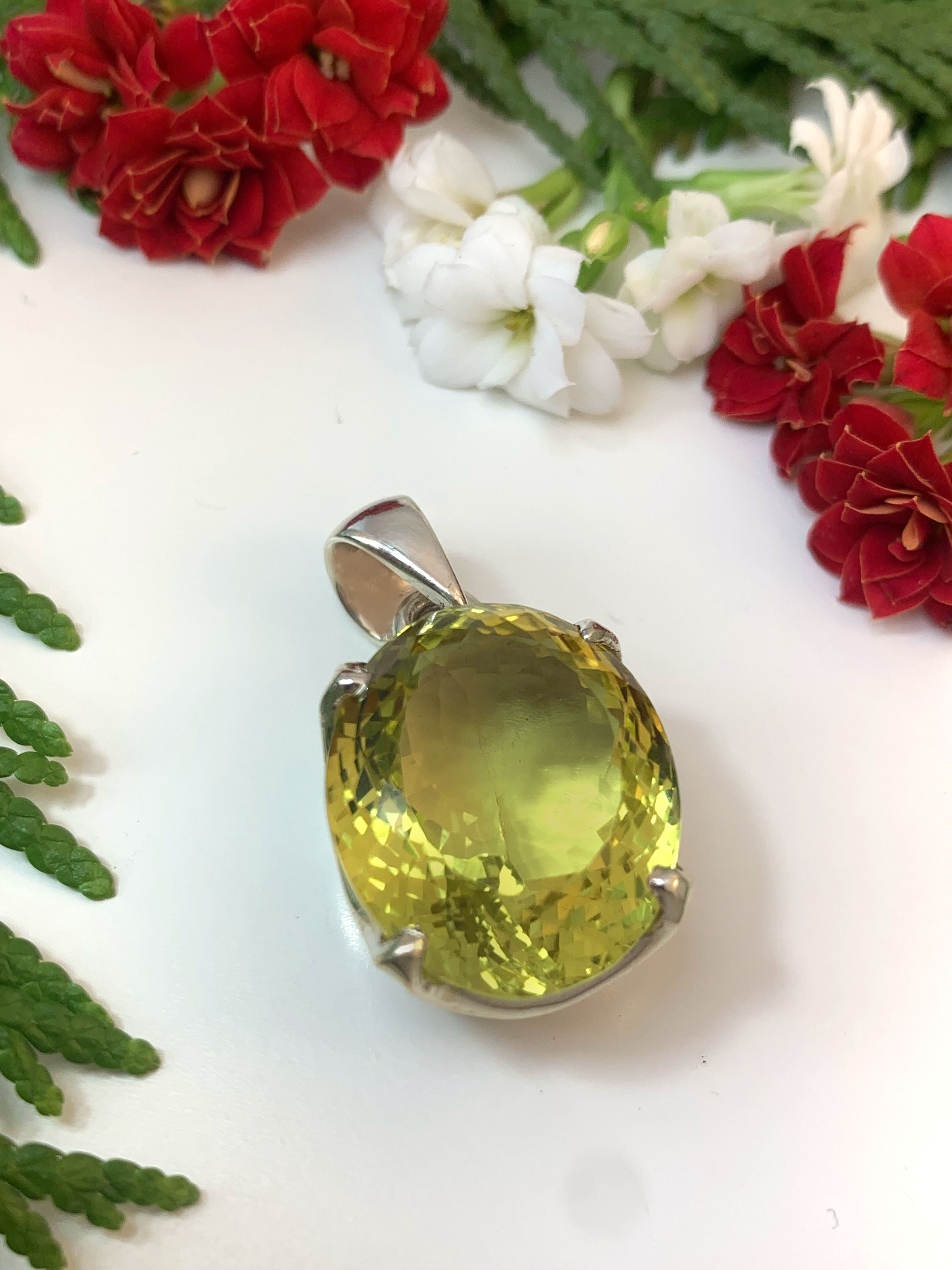 Lemon Quartz Pendant - TOP