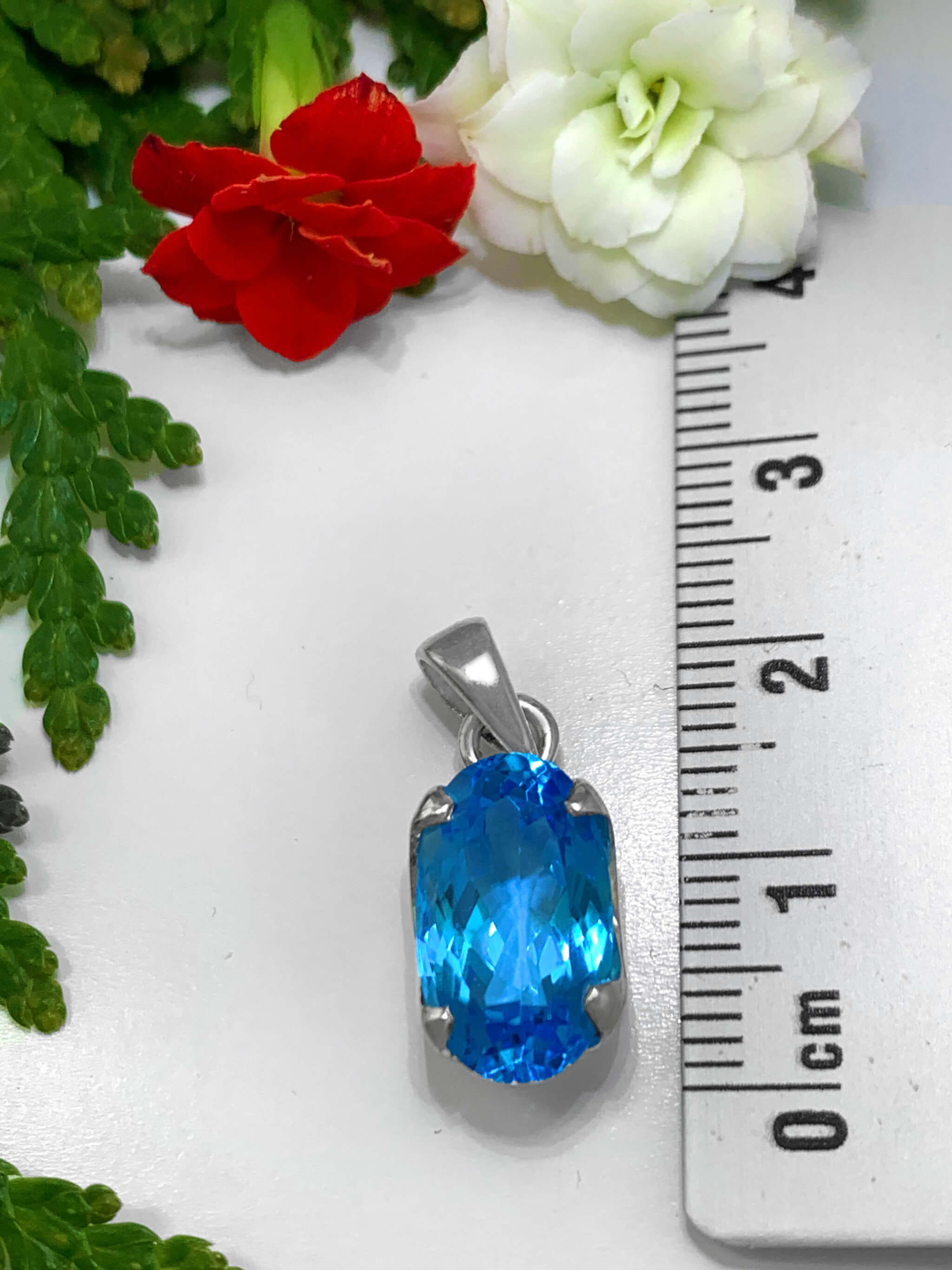 Blue Topaz Pendant - Swiss Blue 