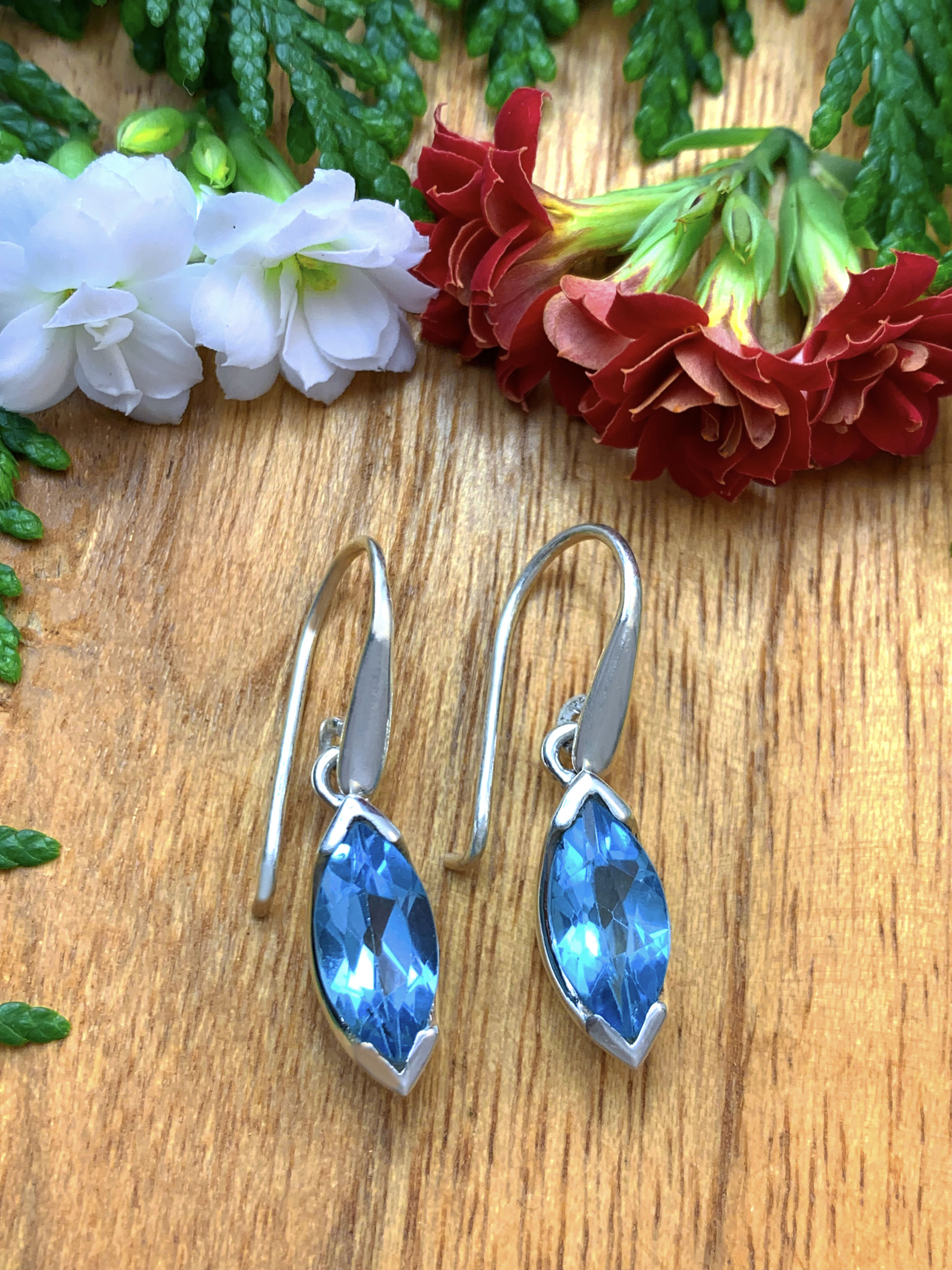 Swiss Blue Topaz Earrings