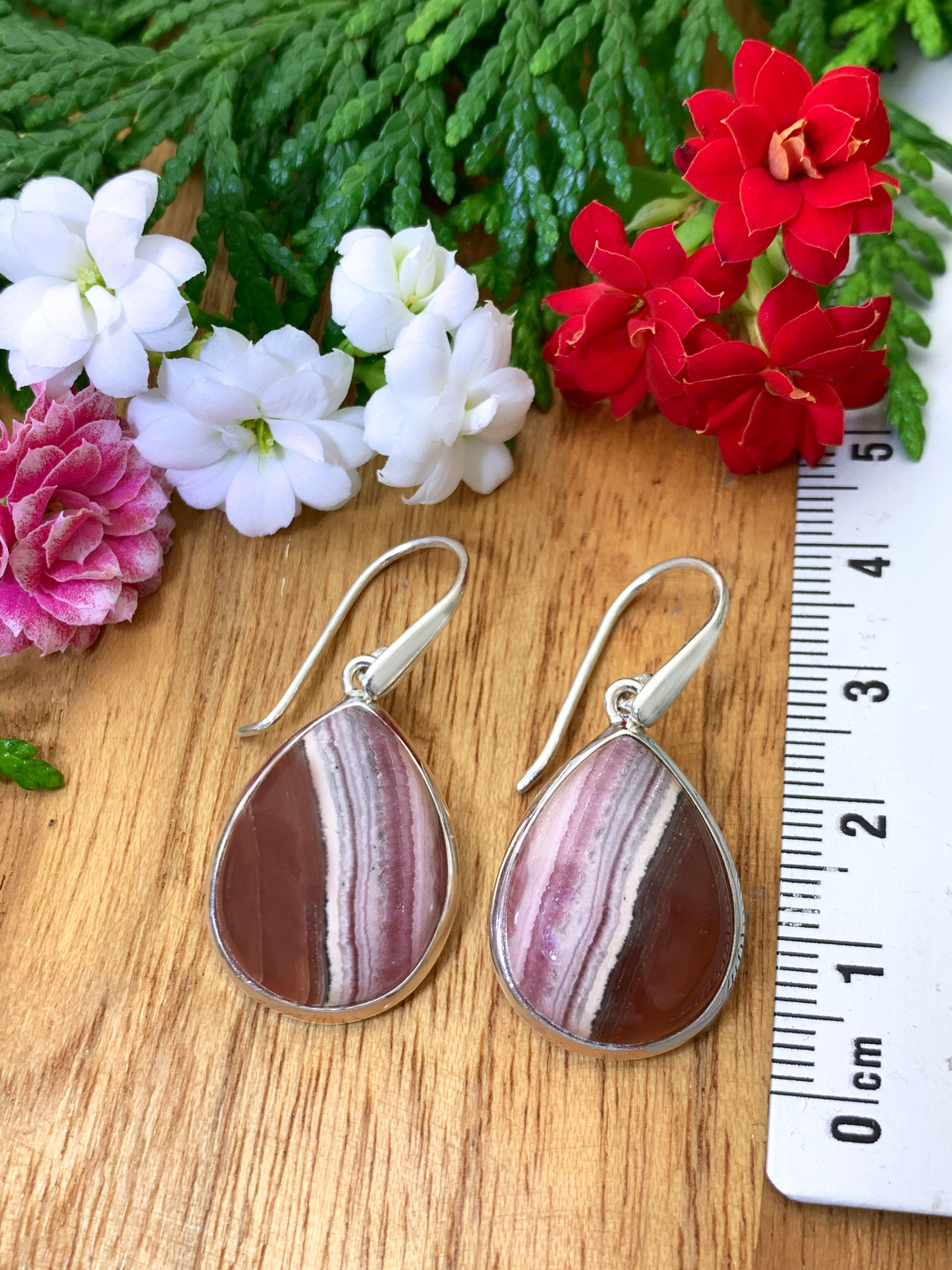 Rhodochrosite Earrings
