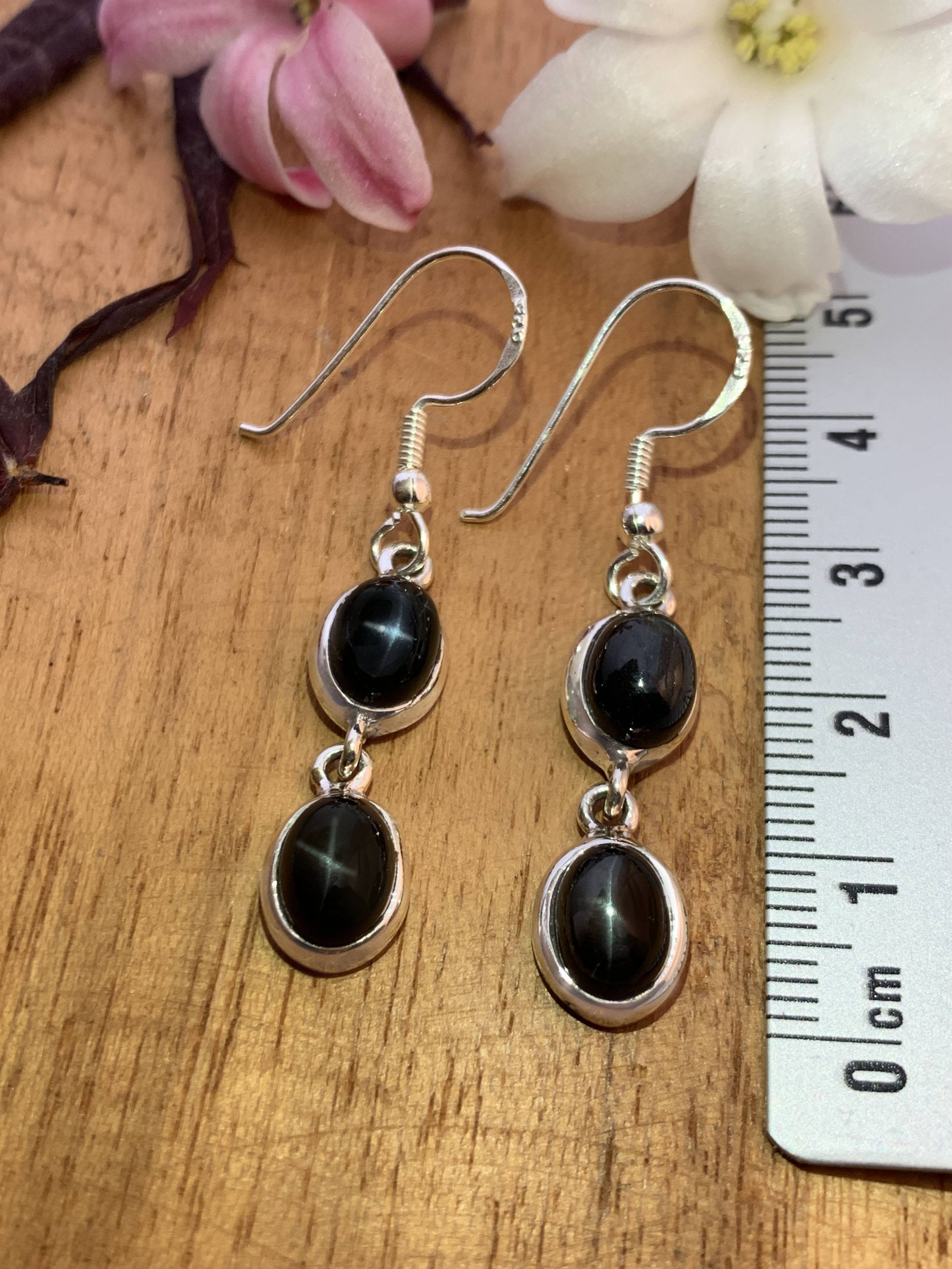 sterndiopsid-ohrhaenger-sterndiopside-earrings-schwarz-ohrringe-ohr00573 Sterndiopsid Ohrhänger