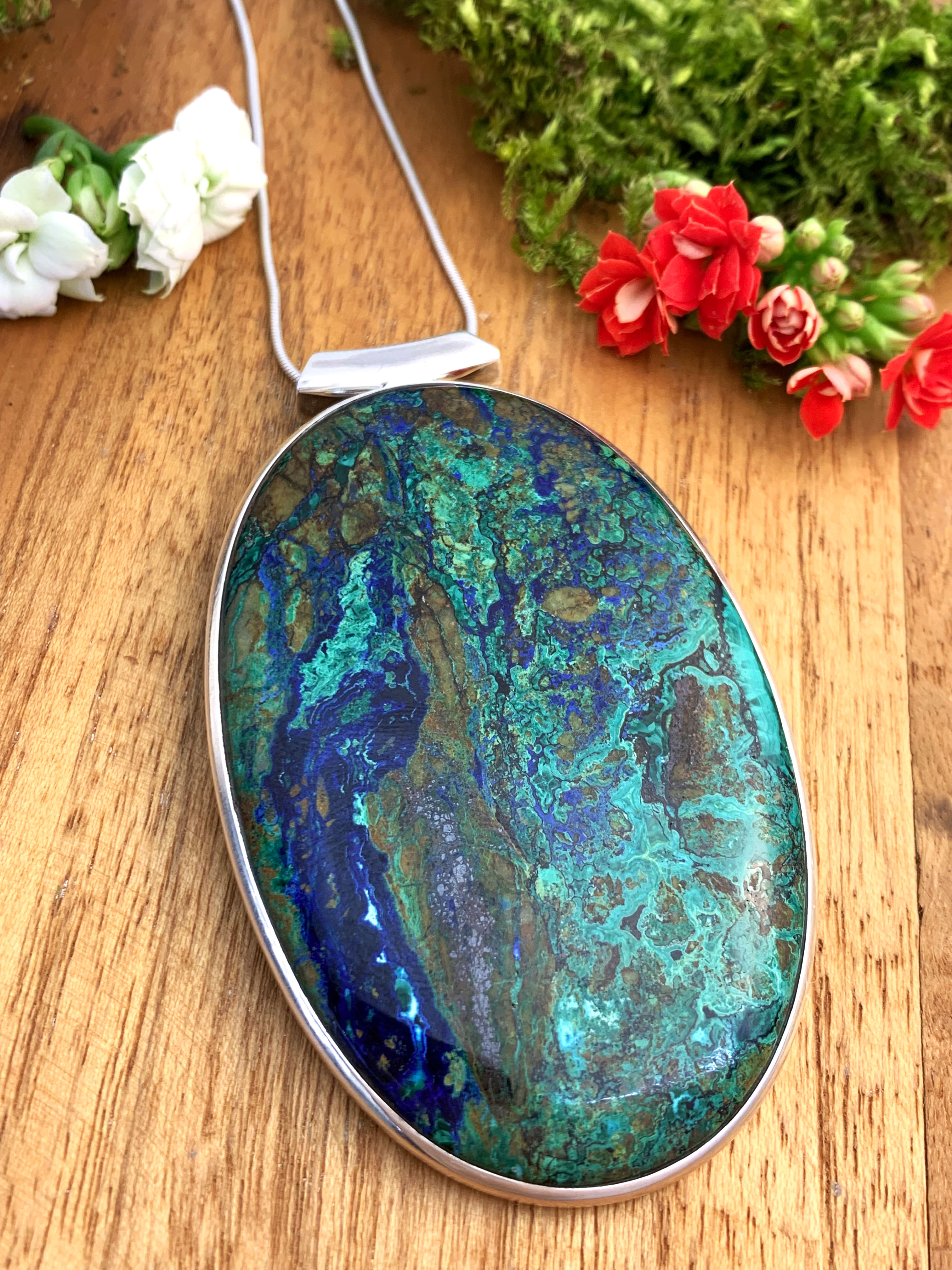 azurit-malachit-anhaenger-azurite-malachite-pendant-ah03111 Azurit Malachit Anhänger - XXL