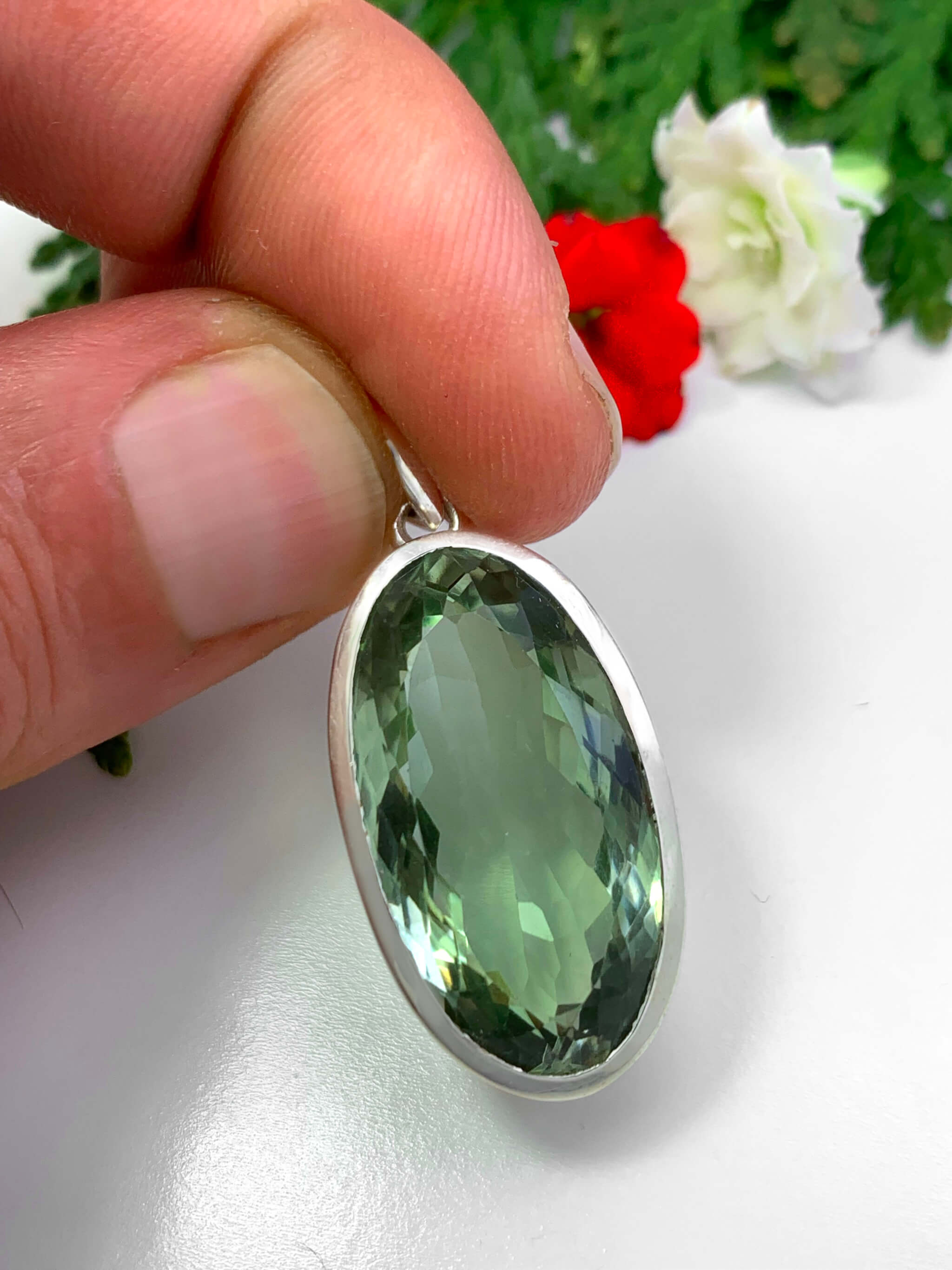 Green Amethyst Pendant 