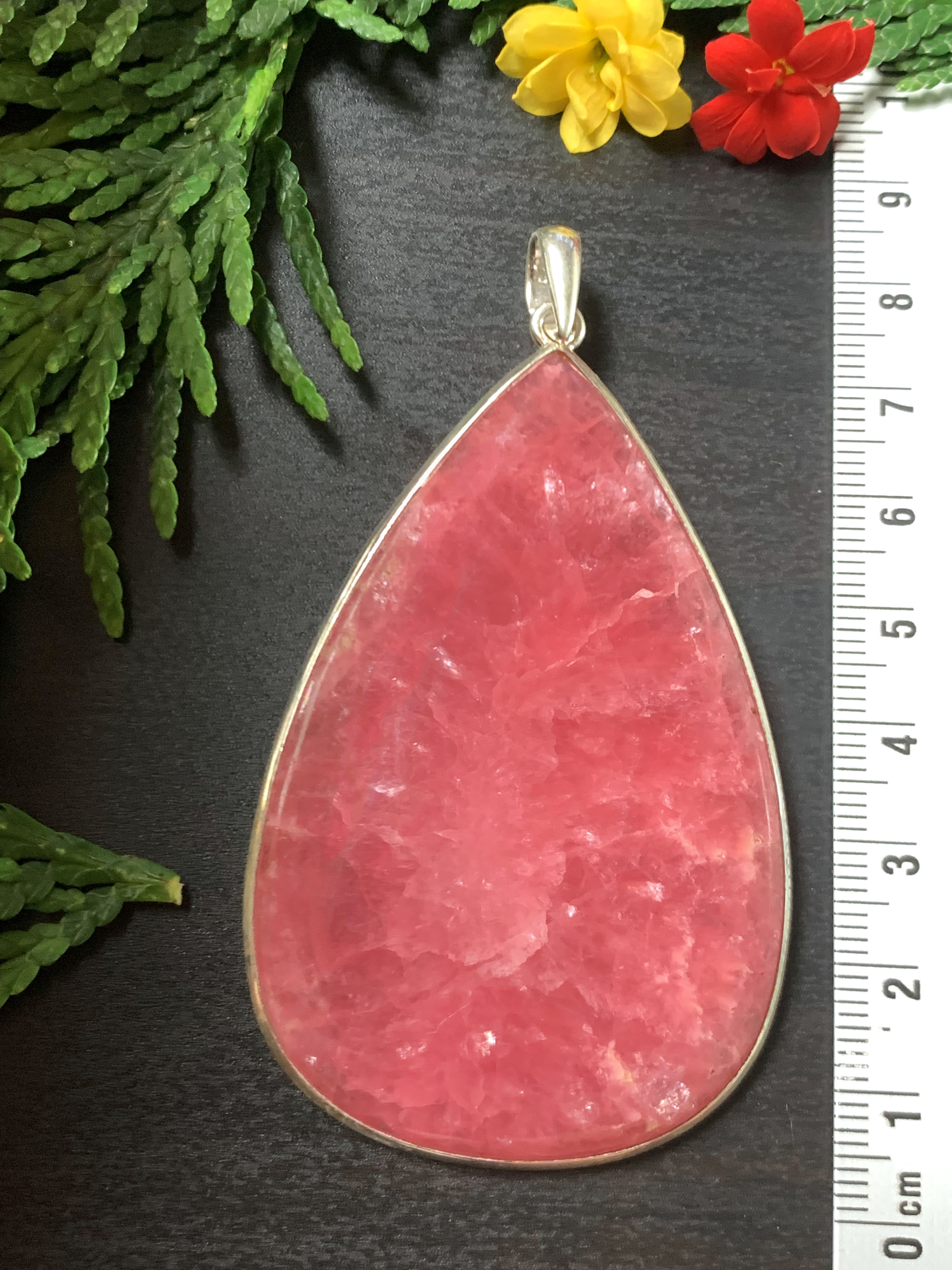 Rhodochrosite Pendant - XL TOP