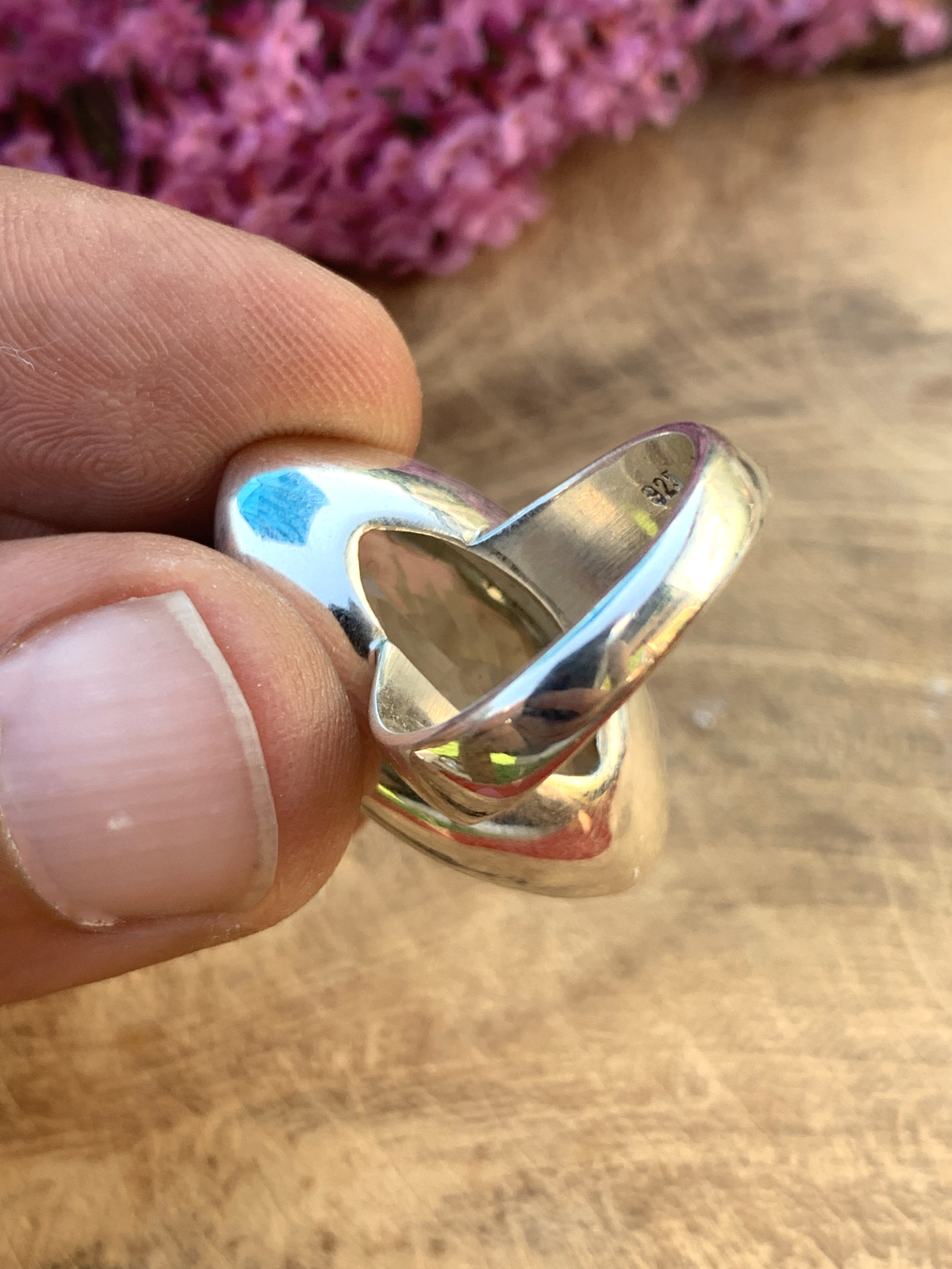 Green Amethyst Ring - 52,5