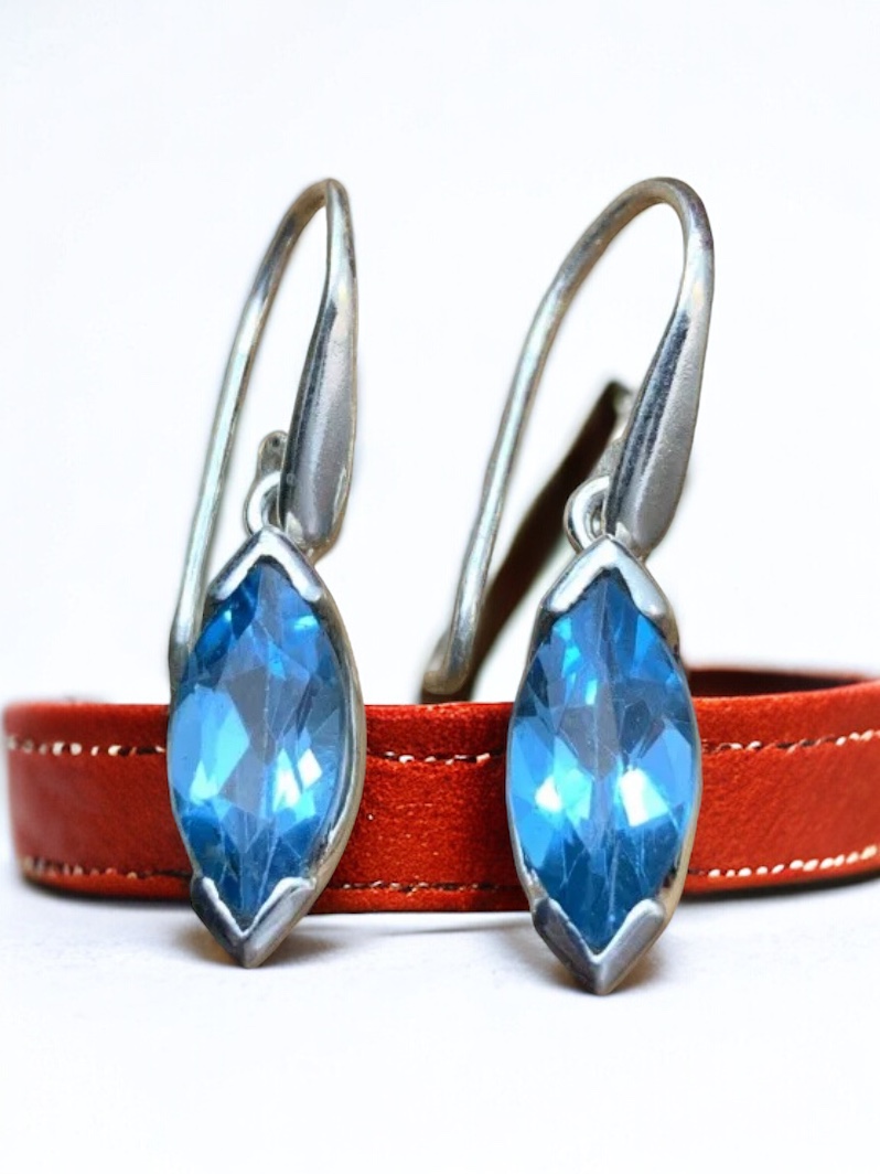 Swiss Blue Topaz Earrings