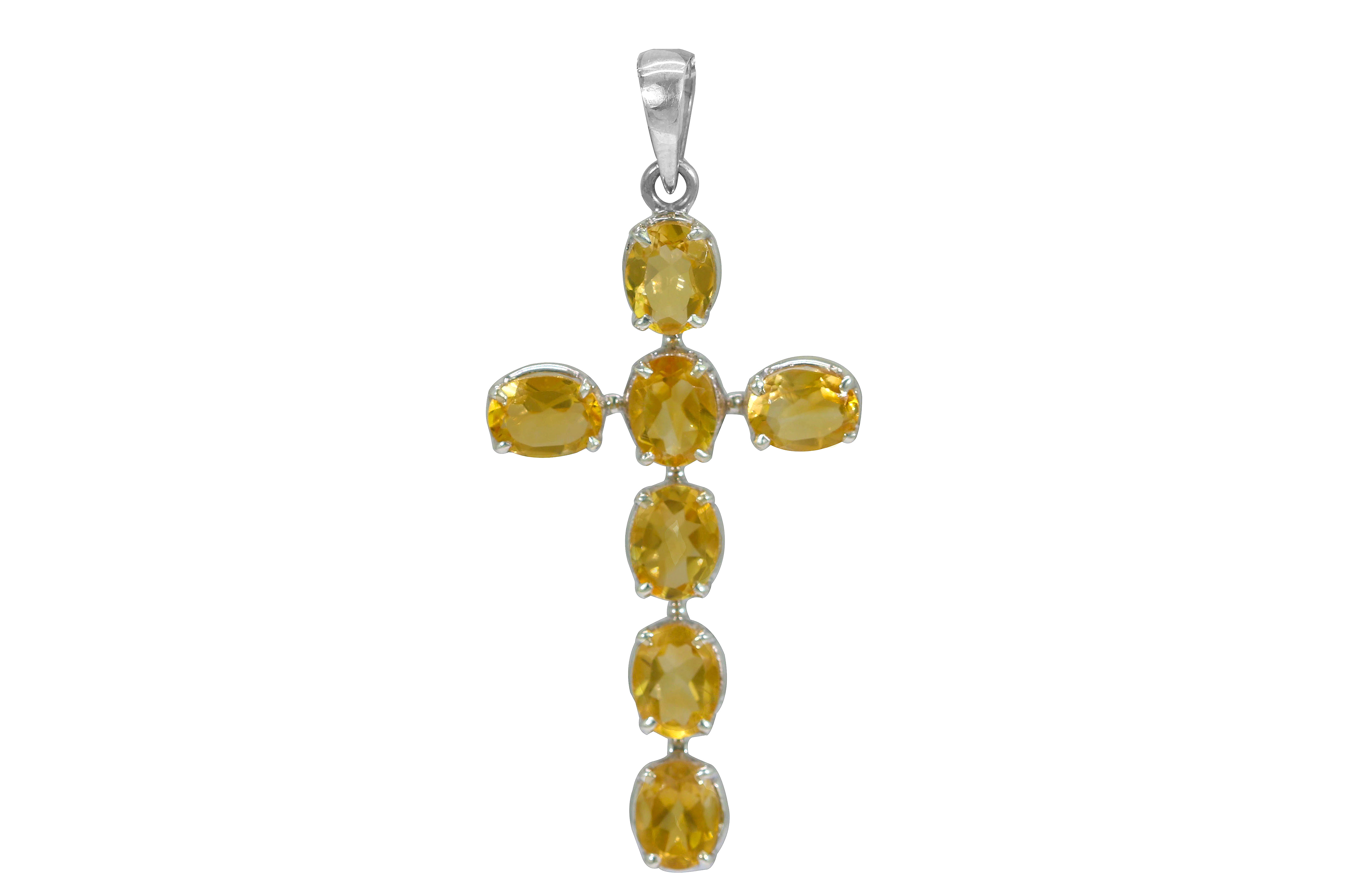 Citrine Cross Pendant