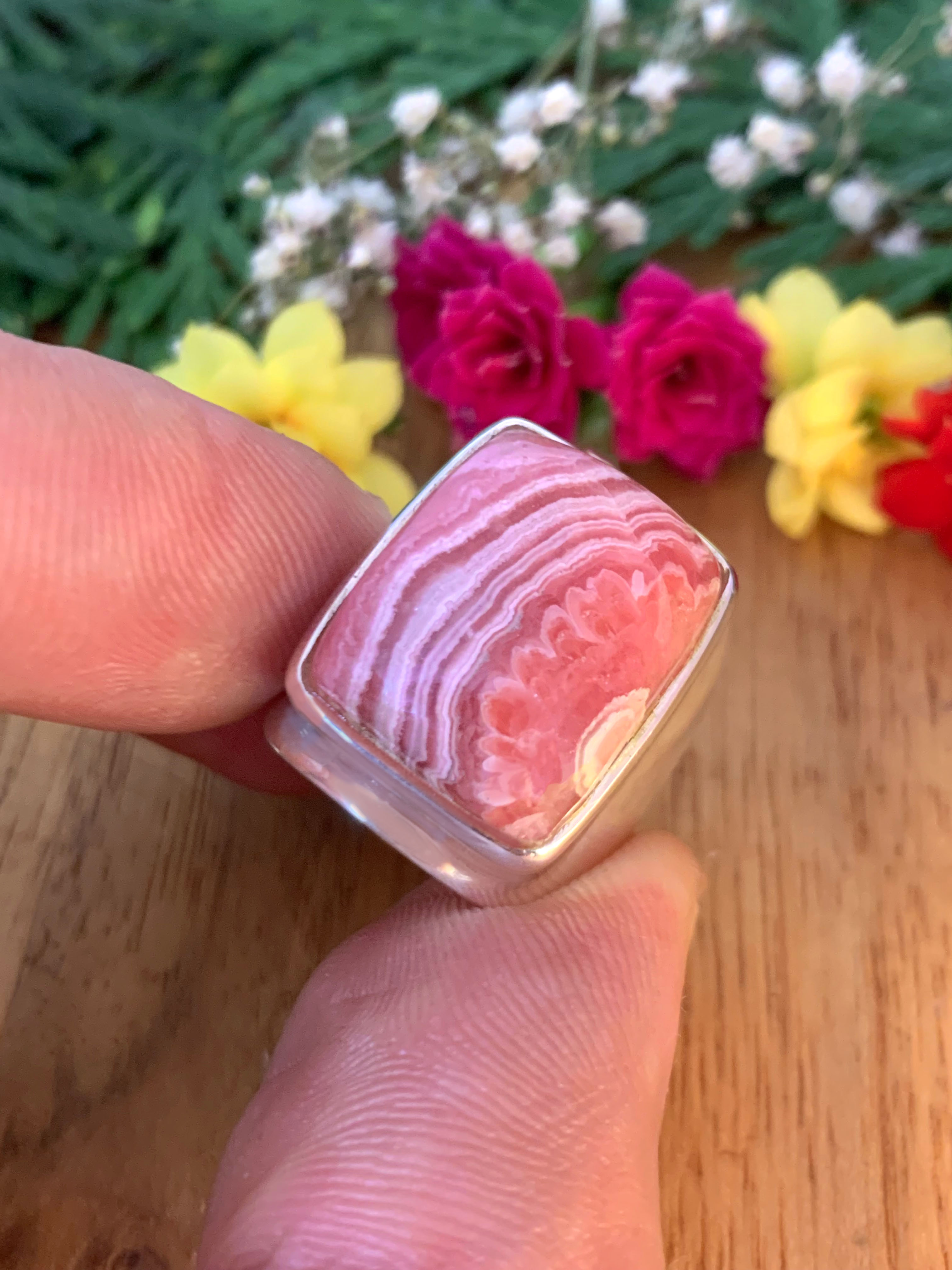 Rhodochrosit Ring