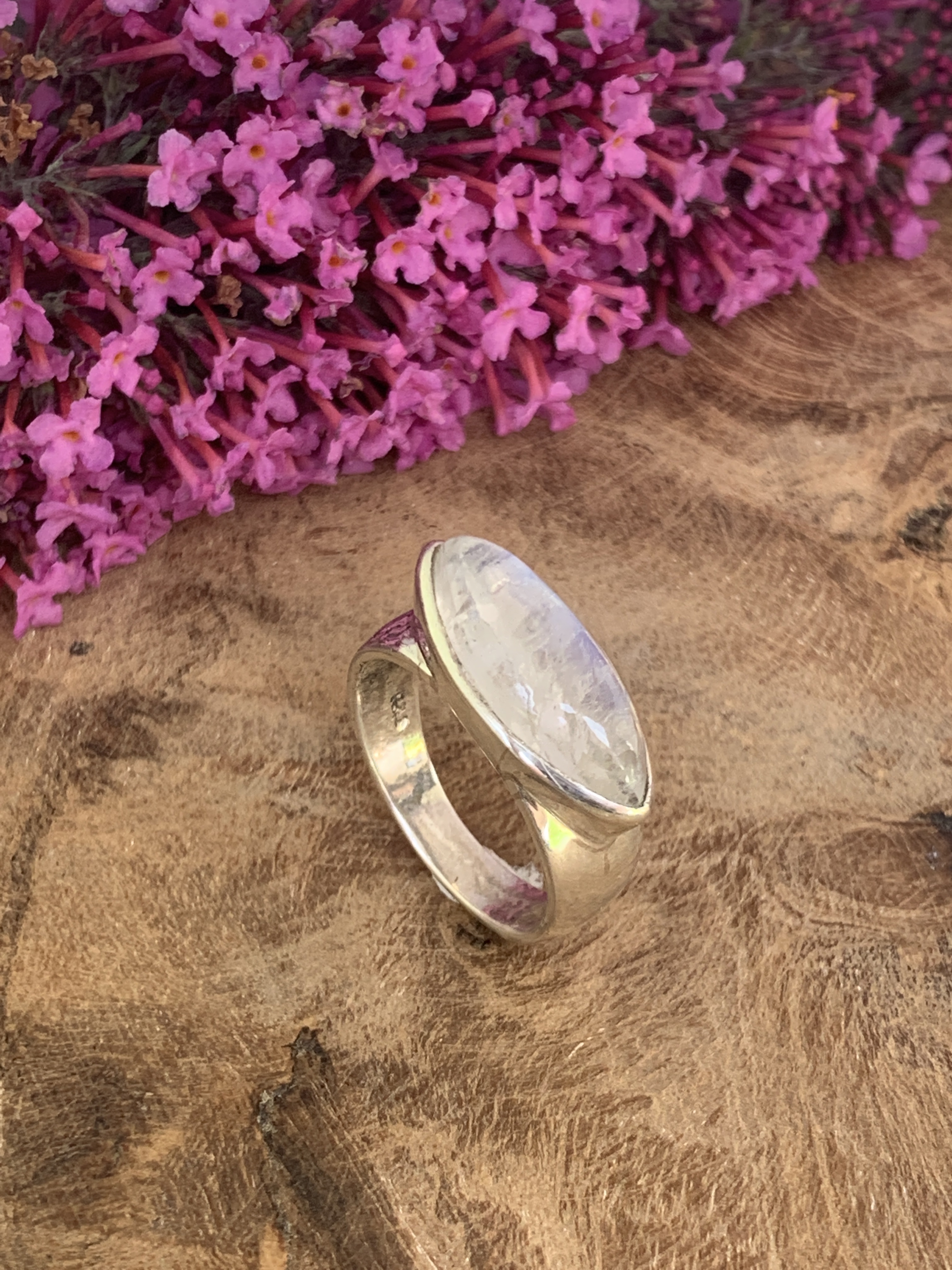 Rainbow Moonstone Ring - 61